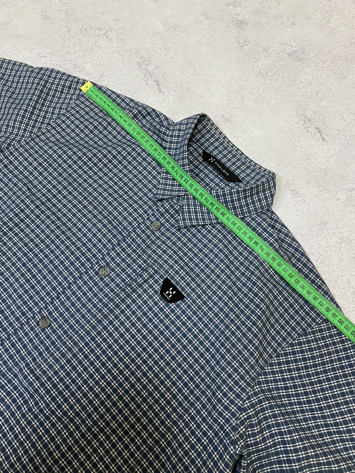 Haglofs Haglofs Blue Check Short Sleeve Shirt Size US XL / EU 56 / 4 - 11 Thumbnail
