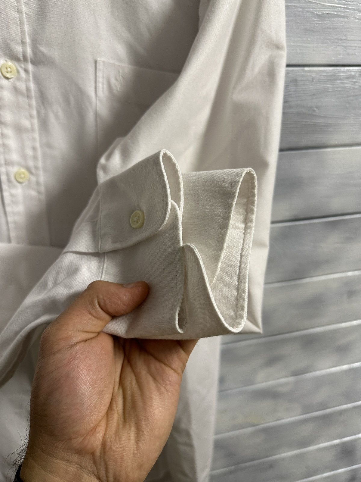 Vintage Rare Luxury Shirt Yves Saint Laurent Vintage YSL Size US L / EU 52-54 / 3 - 6 Thumbnail