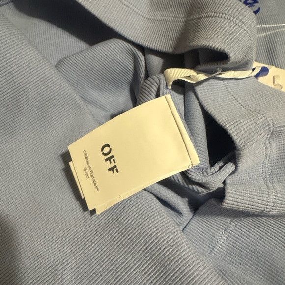 Off-White Off-White Stretch Cotton Logo Tan Blue L Size US L / EU 52-54 / 3 - 8 Thumbnail