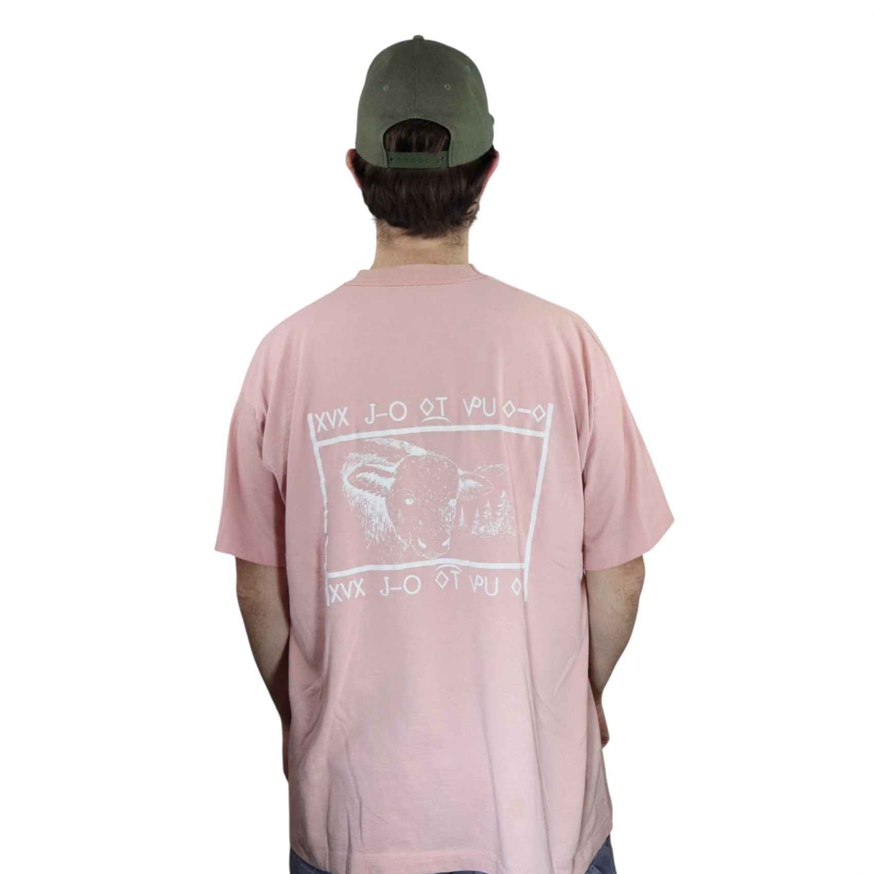 Fruit Of The Loom VINTAGE Fruit of the Loom T-Shirt Mens 2XL Pink Southwestern Cow Graphic 1997 USA 90s Shreeves Texan Style Shirts Size US XXL / EU 58 / 5 - 2 Thumbnail