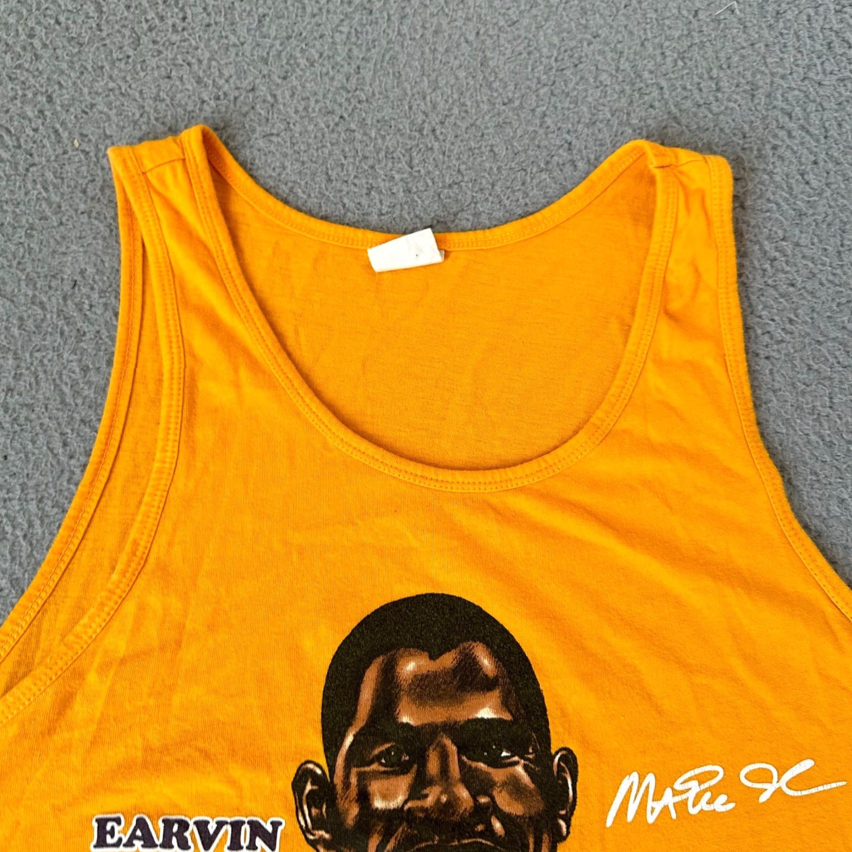 Mitchell & Ness Mitchell & Ness Magic Johnson Tank Top Adult Medium Gold Shirt Mens 90s USA Crew Neck Sleeveless Cotton Polyester Logo Athletic Short Sleeve T-Shirt Size US M / EU 48-50 / 2 - 5 Thumbnail