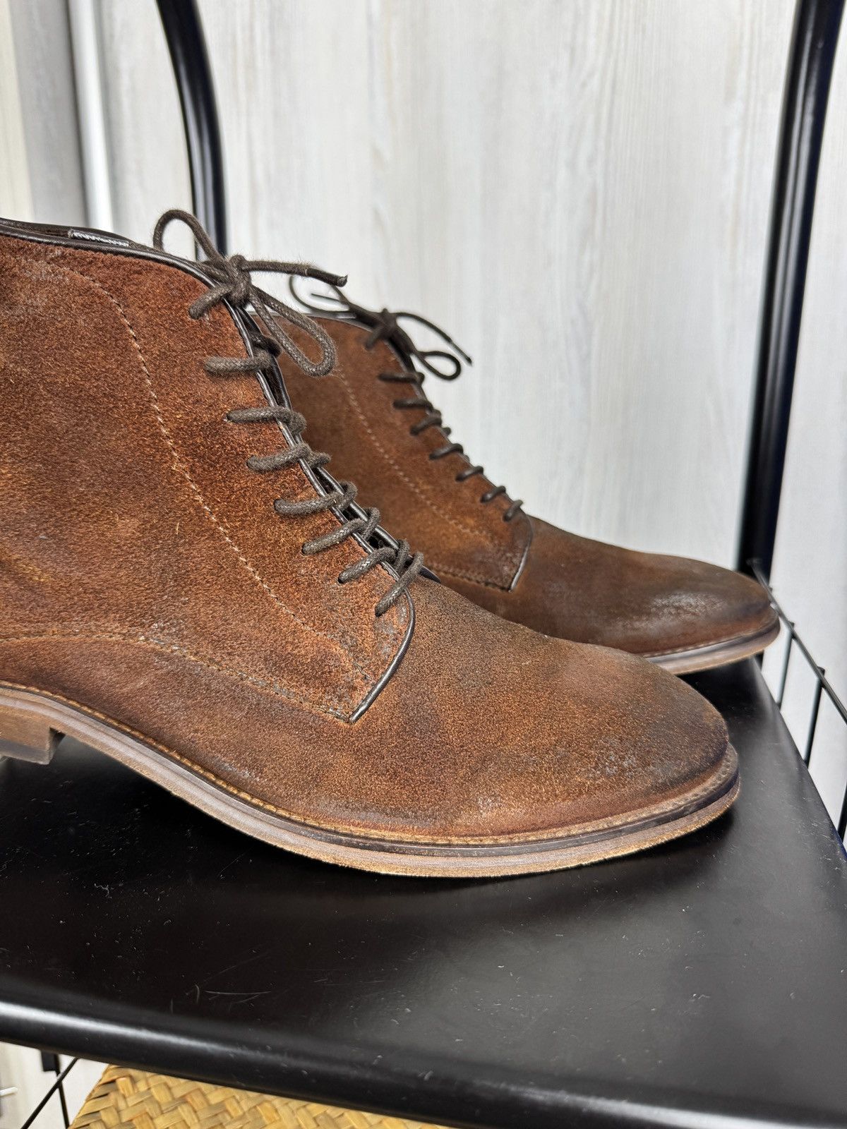 H By Hudson Hudson Dip Dye brown lace up smyth boots Size US 12 / EU 45 - 3 Thumbnail