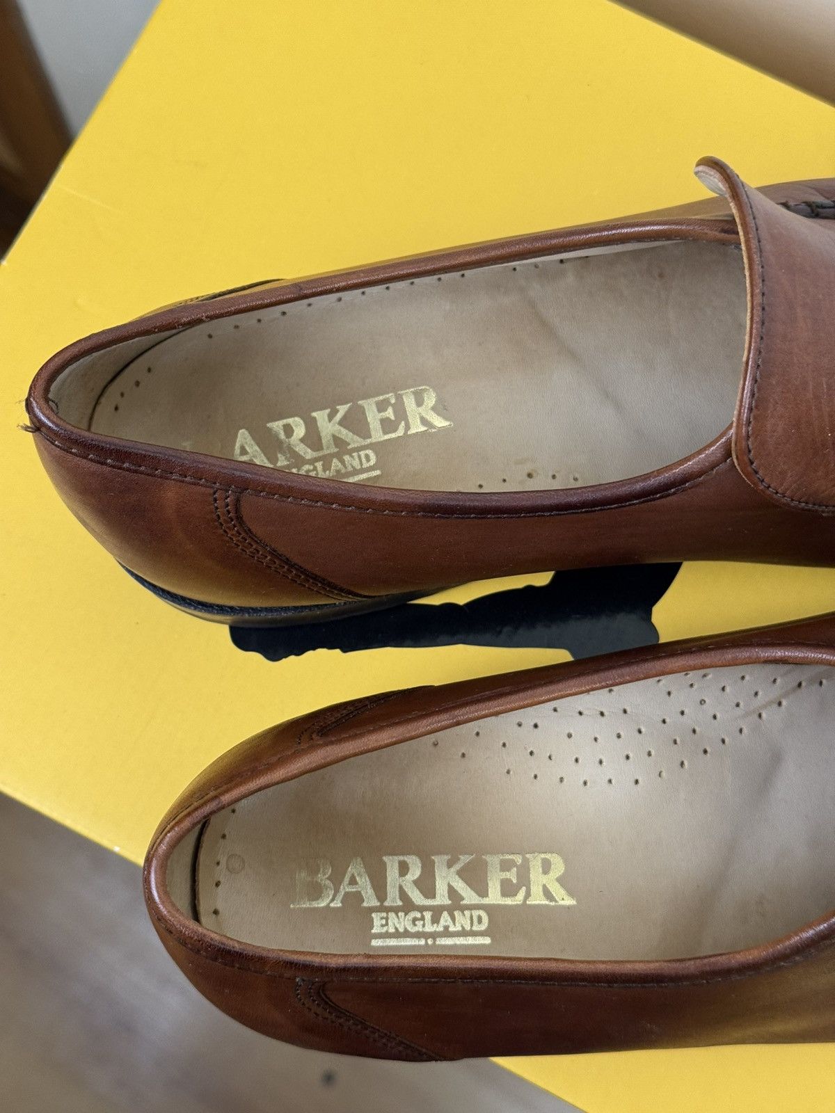 Barker BARKER England Brown Leather Loafers UK 10 G Fits EU 45 30cm Size US 11 / EU 44 - 25 Thumbnail