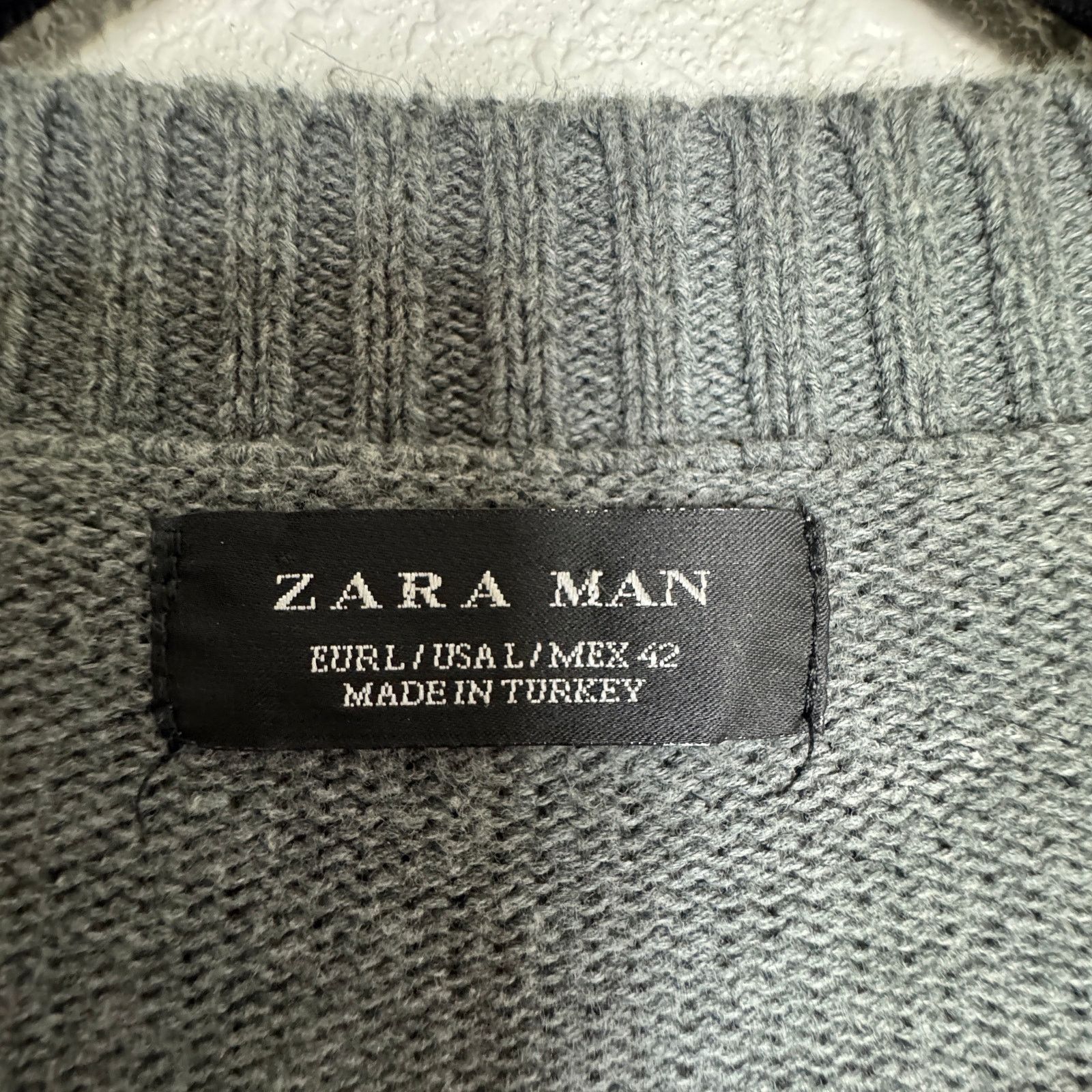 Zara Zara Man Distressed Gray Sweater 100% Cotton Size Large Size US L / EU 52-54 / 3 - 5 Thumbnail