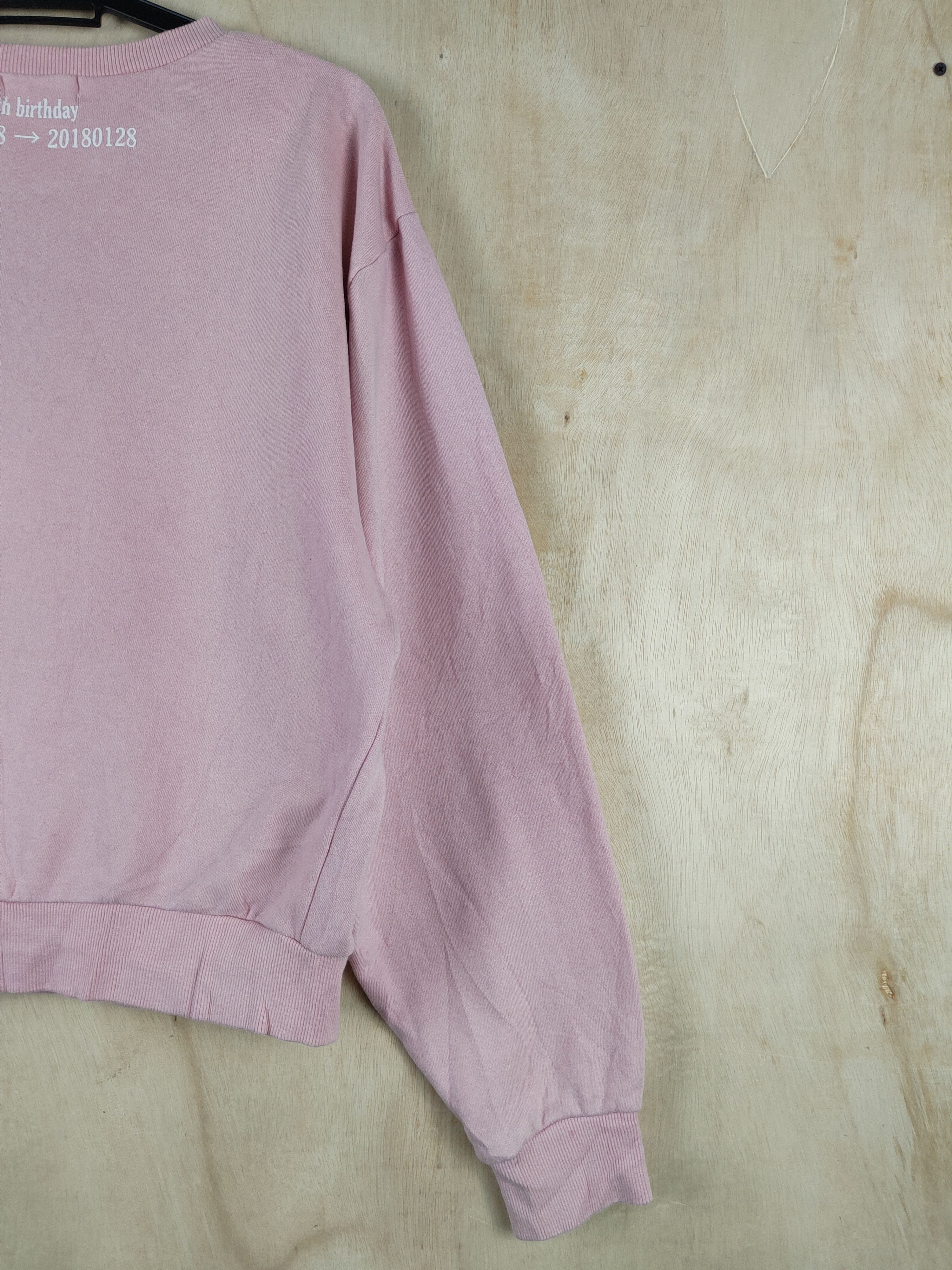 Japanese Brand Mememi Pink vintage Sweatshirts #S2569 Size L / US 10 / IT 46 - 9 Thumbnail