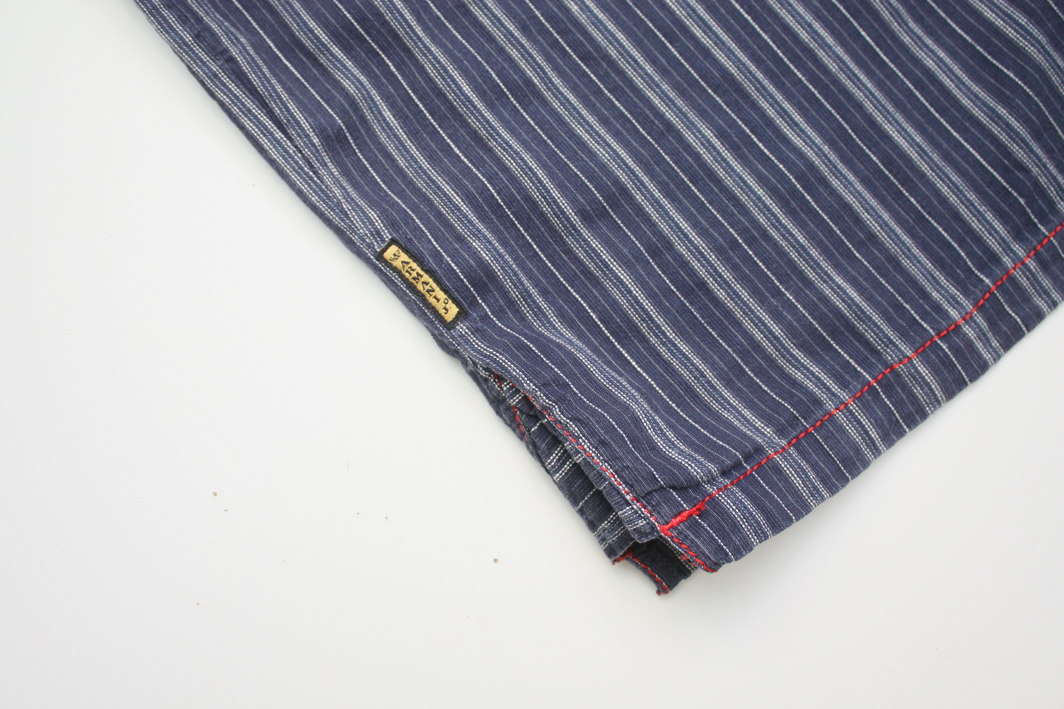 Armani Armani Jeans Vintage Stripped Shirt Men's Large Size US L / EU 52-54 / 3 - 4 Thumbnail