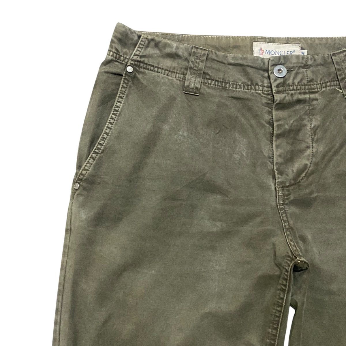 Moncler Vintage Moncler Khaki Trouser Pants Size US 33 - 4 Thumbnail