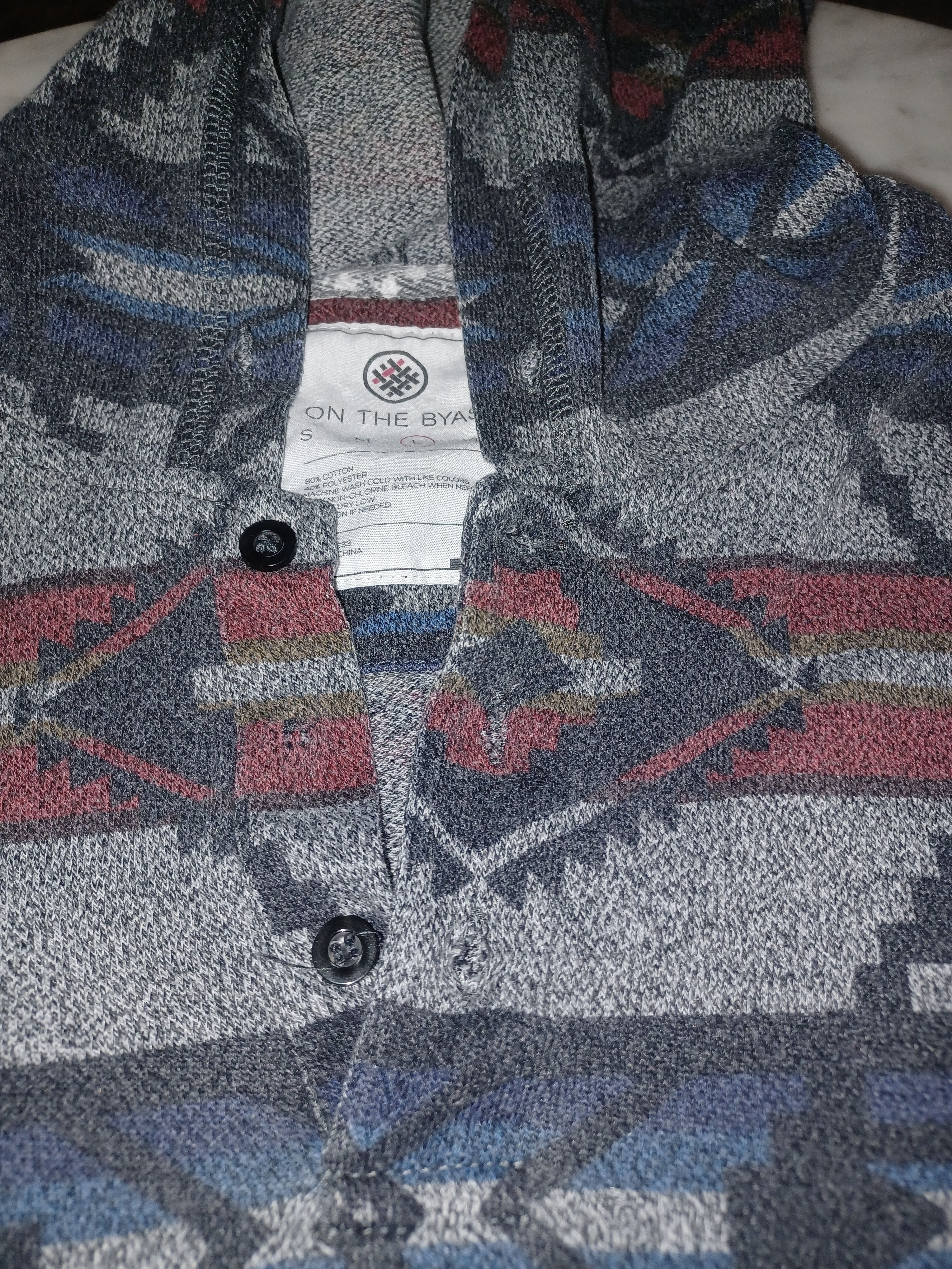 On The Byas On the BYAS Women's Hooded Long Sleeve Tee Large Gray Size L / US 10 / IT 46 - 2 Thumbnail