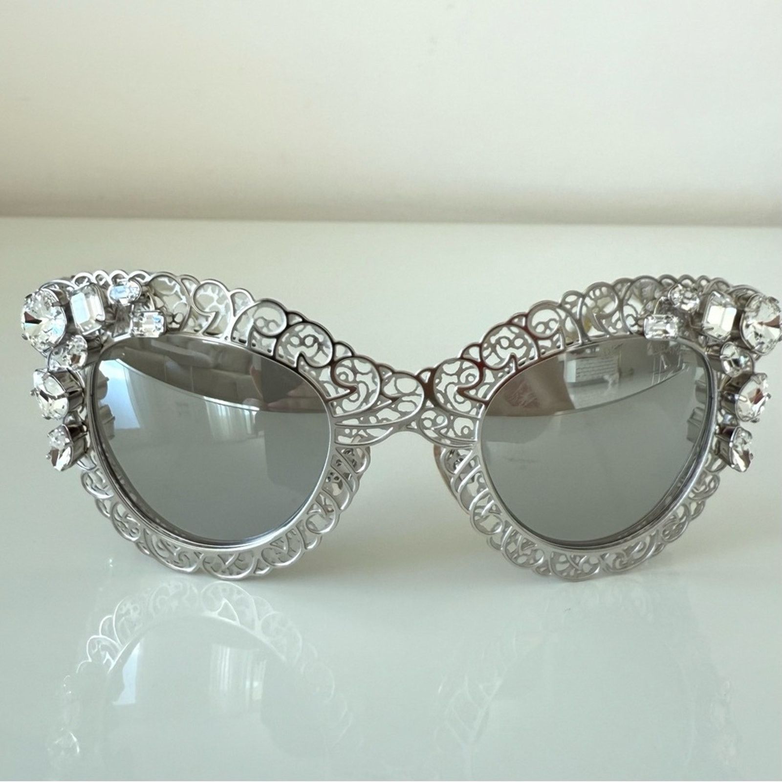 Dolce & Gabbana Dolce&Gabbana silver clear crystals sunglasses DG 2134 B-M Size ONE SIZE - 1 Thumbnail