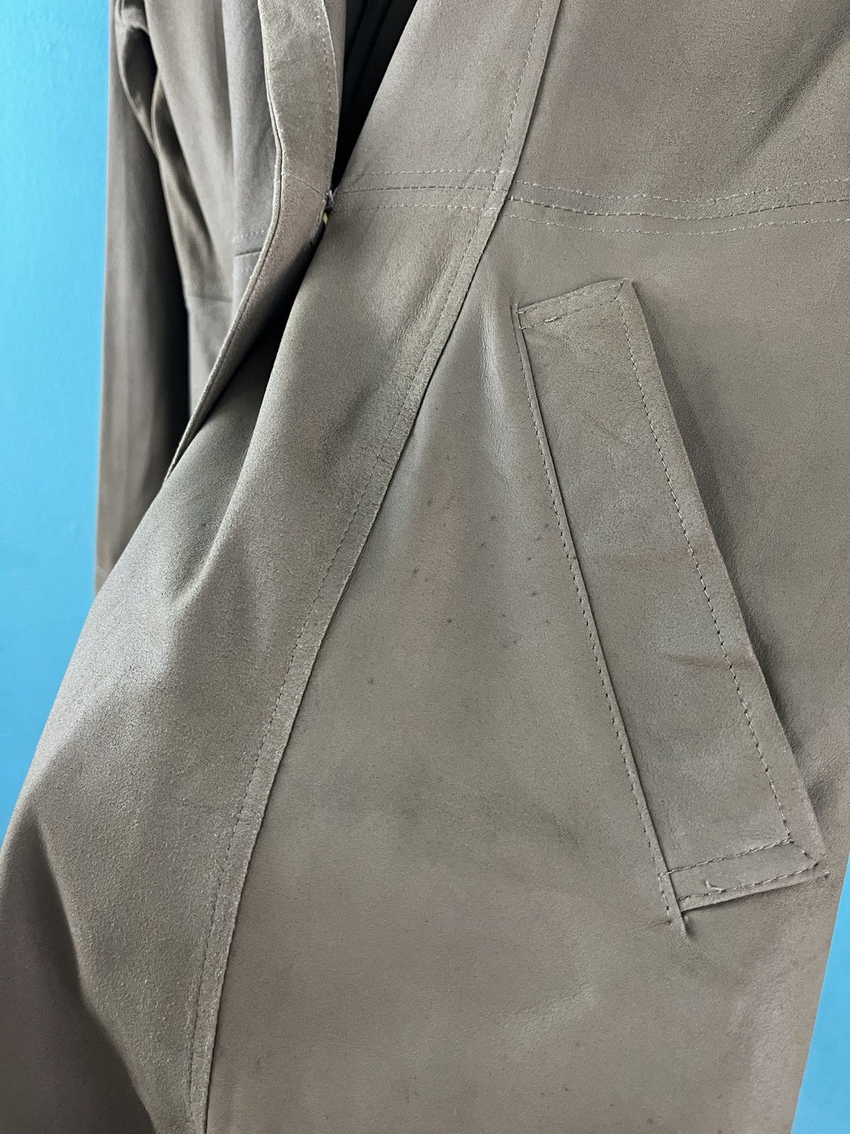 Balmain × Genuine Leather Balmain Paris Suede Leather Coat Size S / US 4 / IT 40 - 11 Thumbnail
