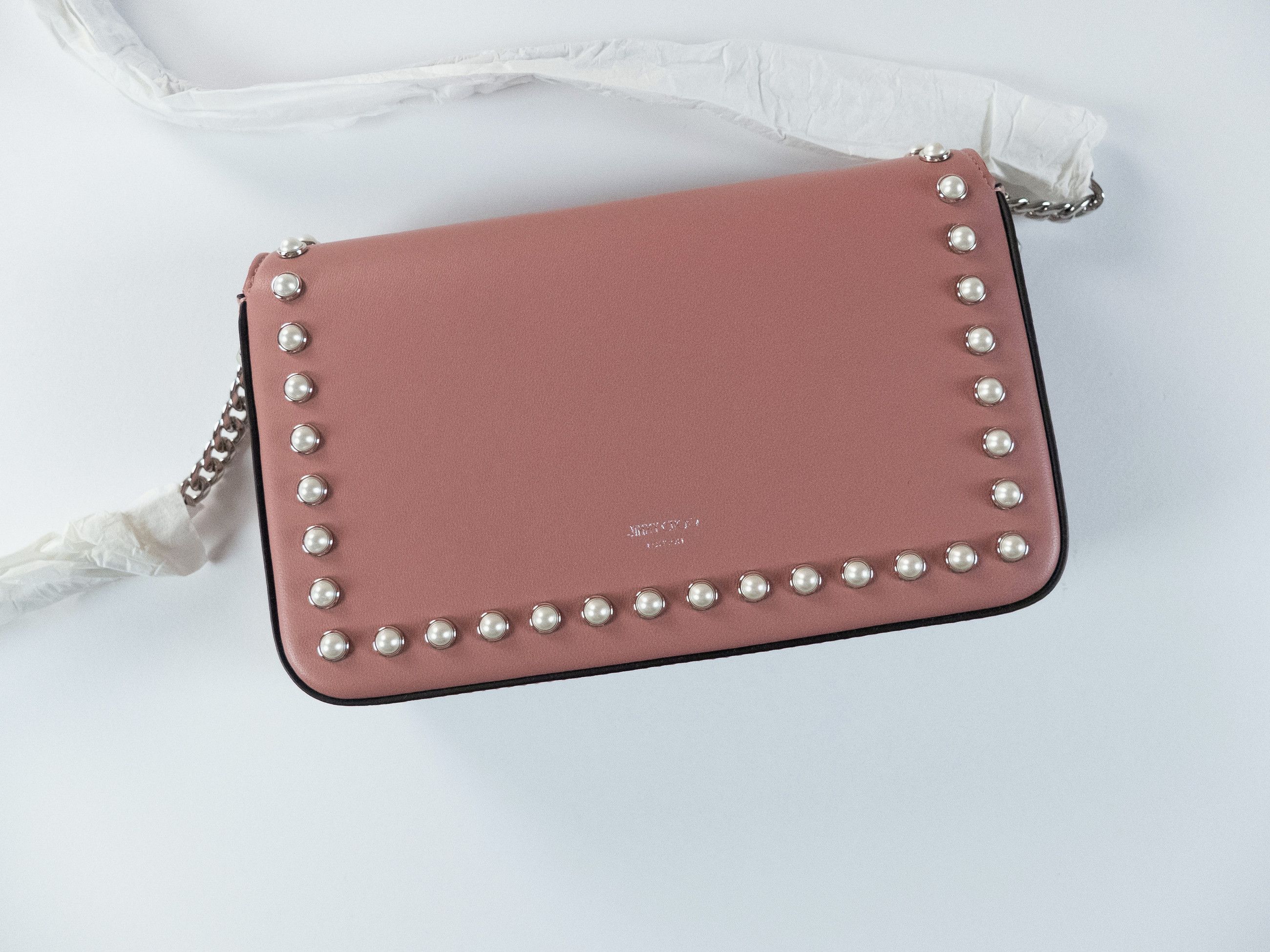 Jimmy Choo JIMMY CHOO JC Wallet blush pink small crossbody shoulder bag Size ONE SIZE - 3 Thumbnail