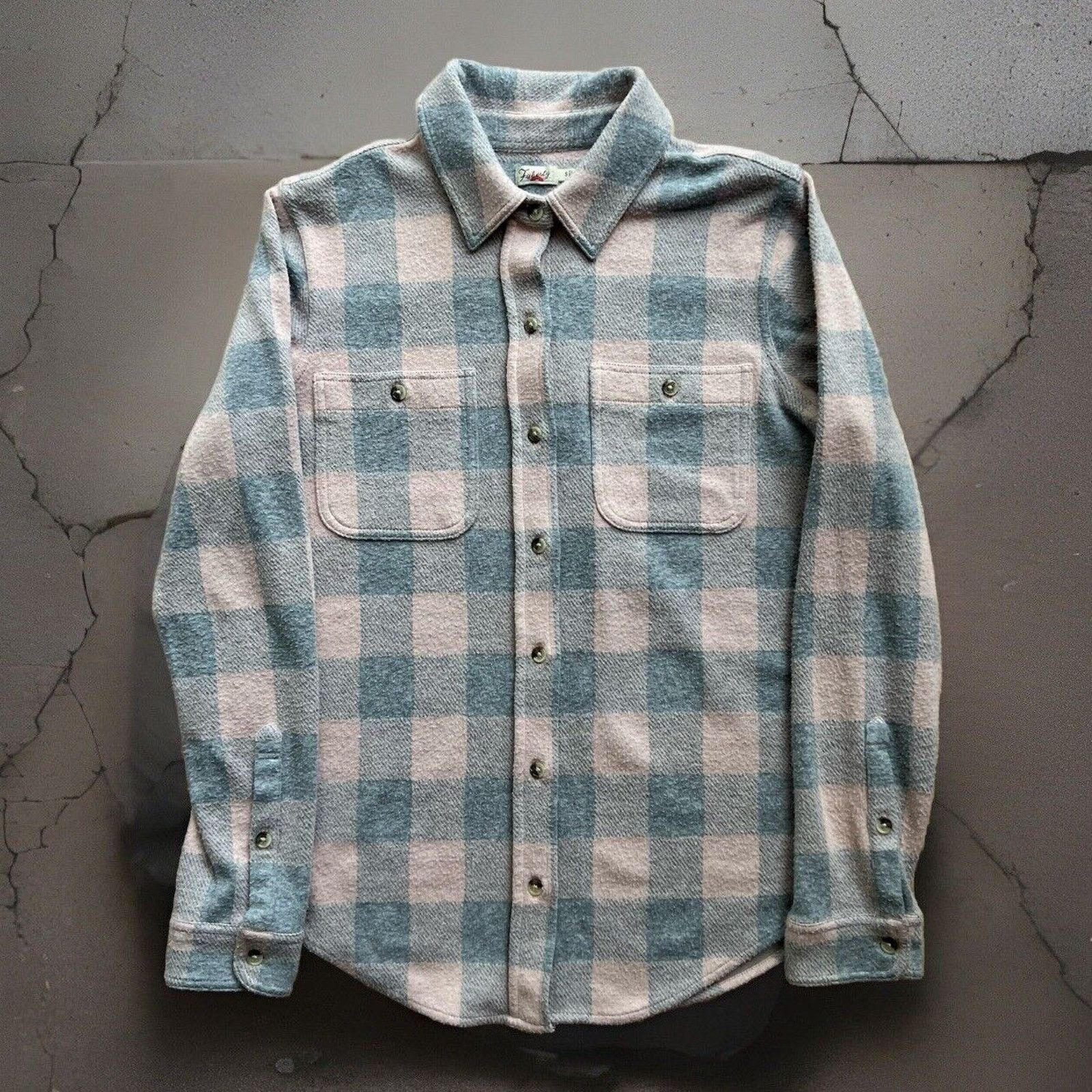 Faherty Faherty Legend Sweater Shirt Women's S Pink Gray Button Up Size S / US 4 / IT 40 - 1 Thumbnail