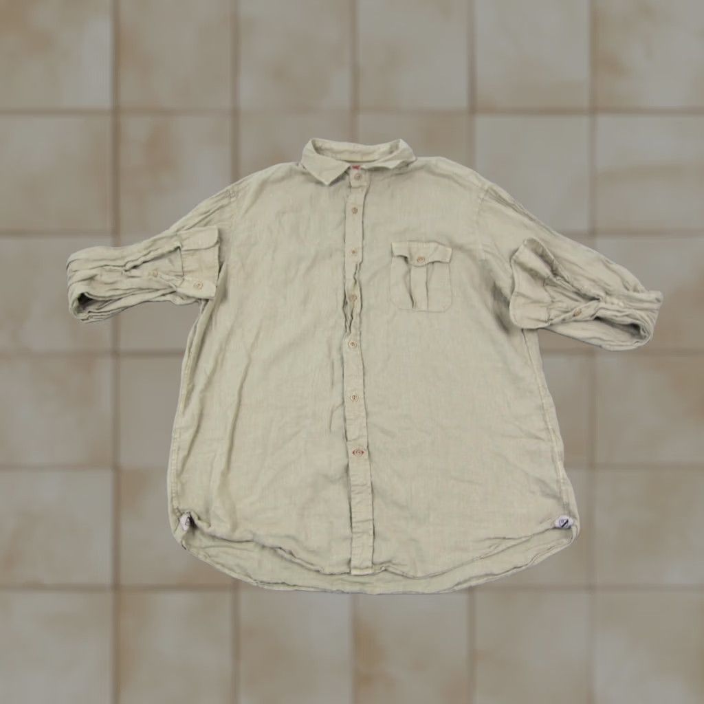 Cremieux Cremieux Brown Button Up Shirt Mens XL Slim Fit Classic 100% Linen Long Sleeve Size US XL / EU 56 / 4 - 1 Thumbnail