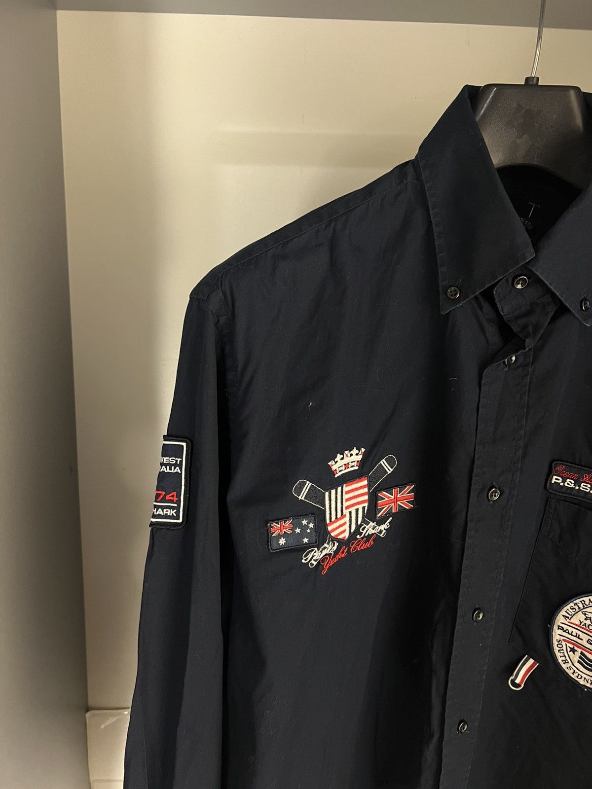 Paul & Shark × Vintage VERY RARE PAUL & SHARK LONG SLEEVE DESIGNER SHIRT CASUAL Y2K Size US L / EU 52-54 / 3 - 3 Thumbnail