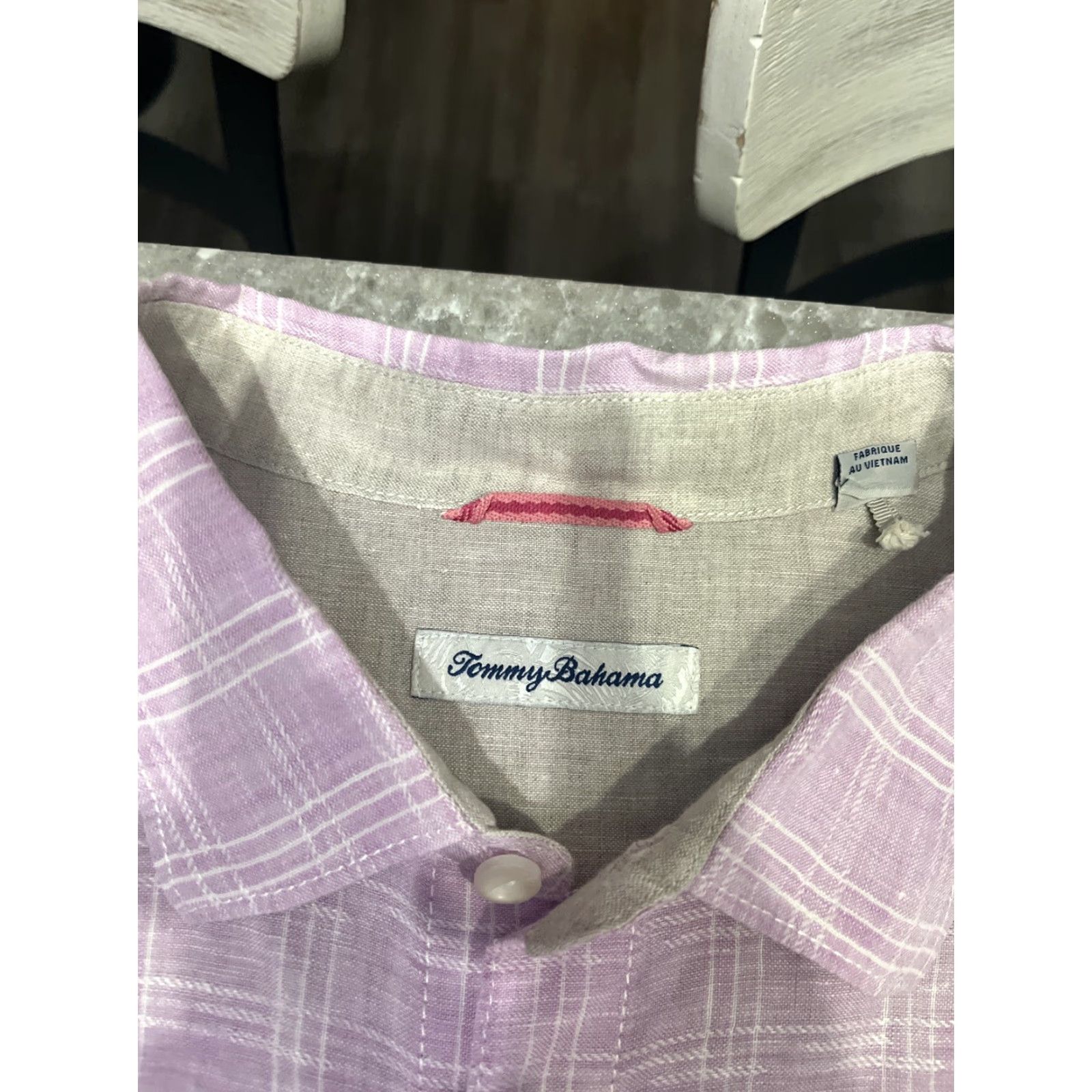 Tommy Bahama Tommy Bahama Shirt Button-Up Men's 2XL Pine Pink Linen Woven Casual Beach Colorful Breathable Pockets Size US XXL / EU 58 / 5 - 3 Thumbnail