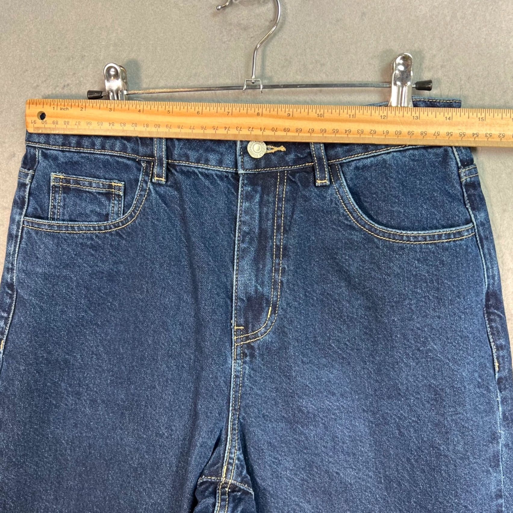 Vintage Urban Revivo Womens Jeans Size 6 High-Waist Wide-Leg Denim Blue 100% Cotton Size 28" / US 6 / IT 42 - 5 Thumbnail