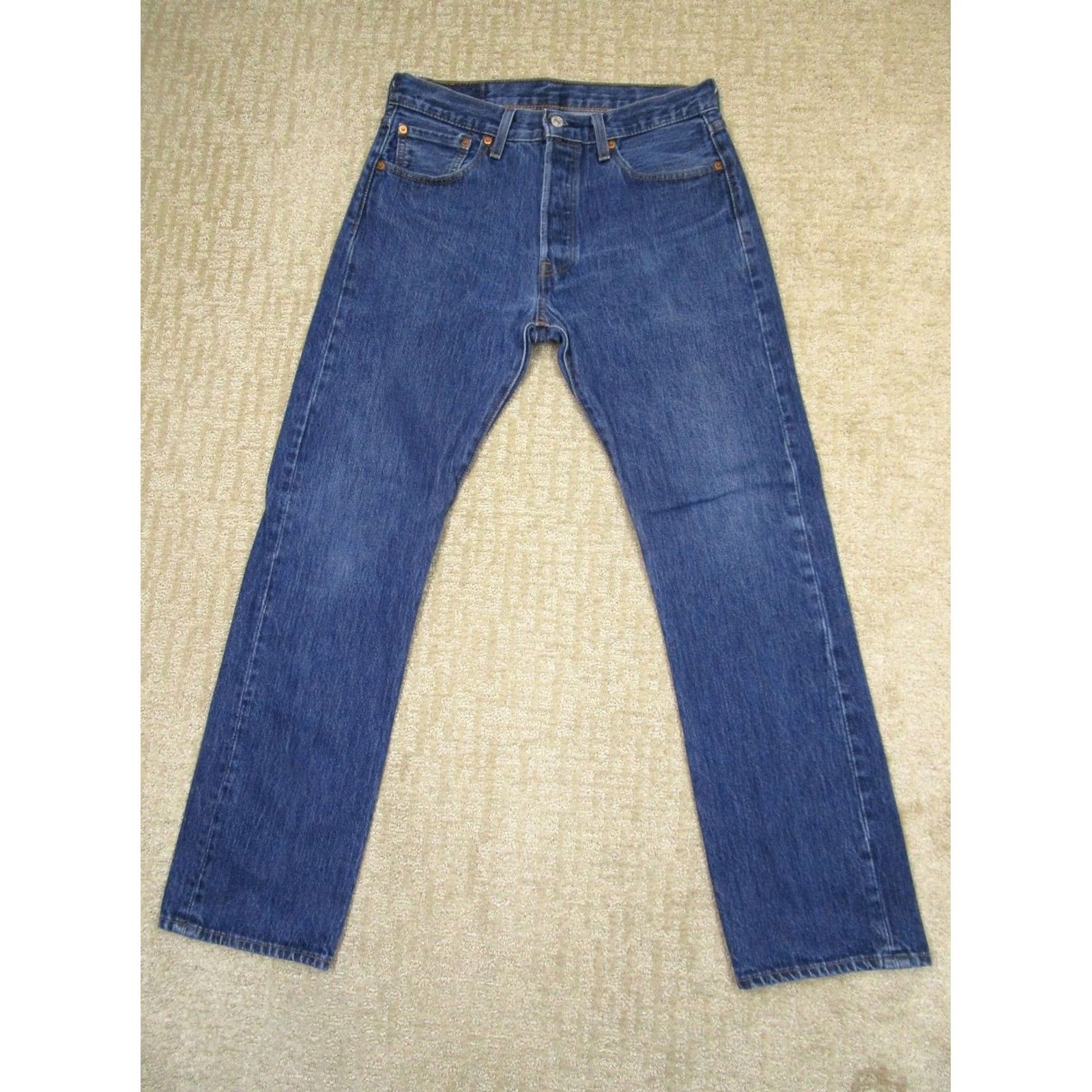 Levi's Levi's 501 Jeans Men 32x32 Blue Button Fly Original Fit Denim Pants Regular Waist 5-Pocket Logo Washington Not applicable? Size US 32 / EU 48 - 2 Thumbnail