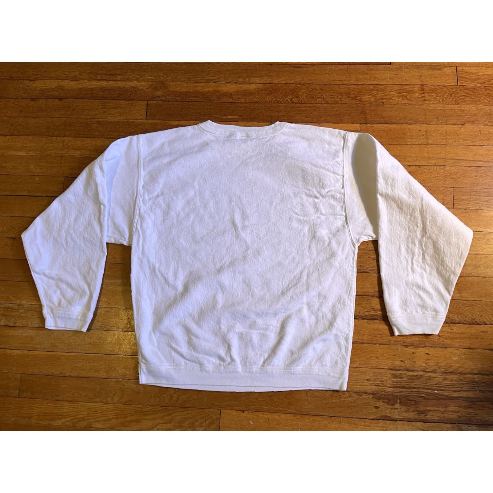 Vintage VINTAGE Structure Graphic Print Long Sleeve Shirt Men’s M White 90s 1993 Cotton Jersey Crew Neck 1990-1999 T-Shirt Mens Regular XL Size US XL / EU 56 / 4 - 6 Thumbnail