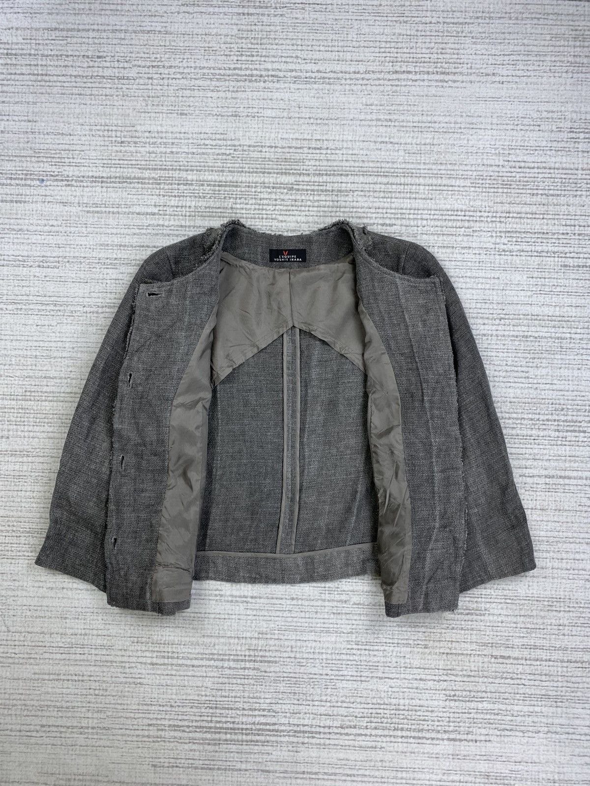 Designer × Vintage × yoshie inaba Vintage L’equipe Yoshie Inaba Japan Linen Fringe Jacket Size M / US 6-8 / IT 42-44 - 5 Thumbnail