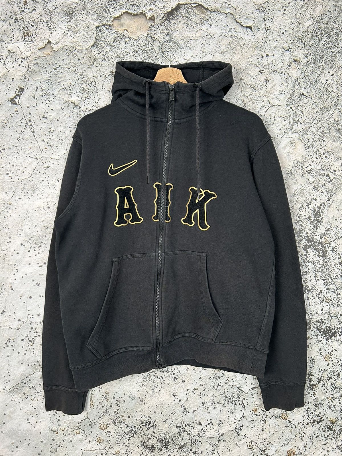 AIK Football Club Nike Zip Hoodie Vintage Soccer Sportswear