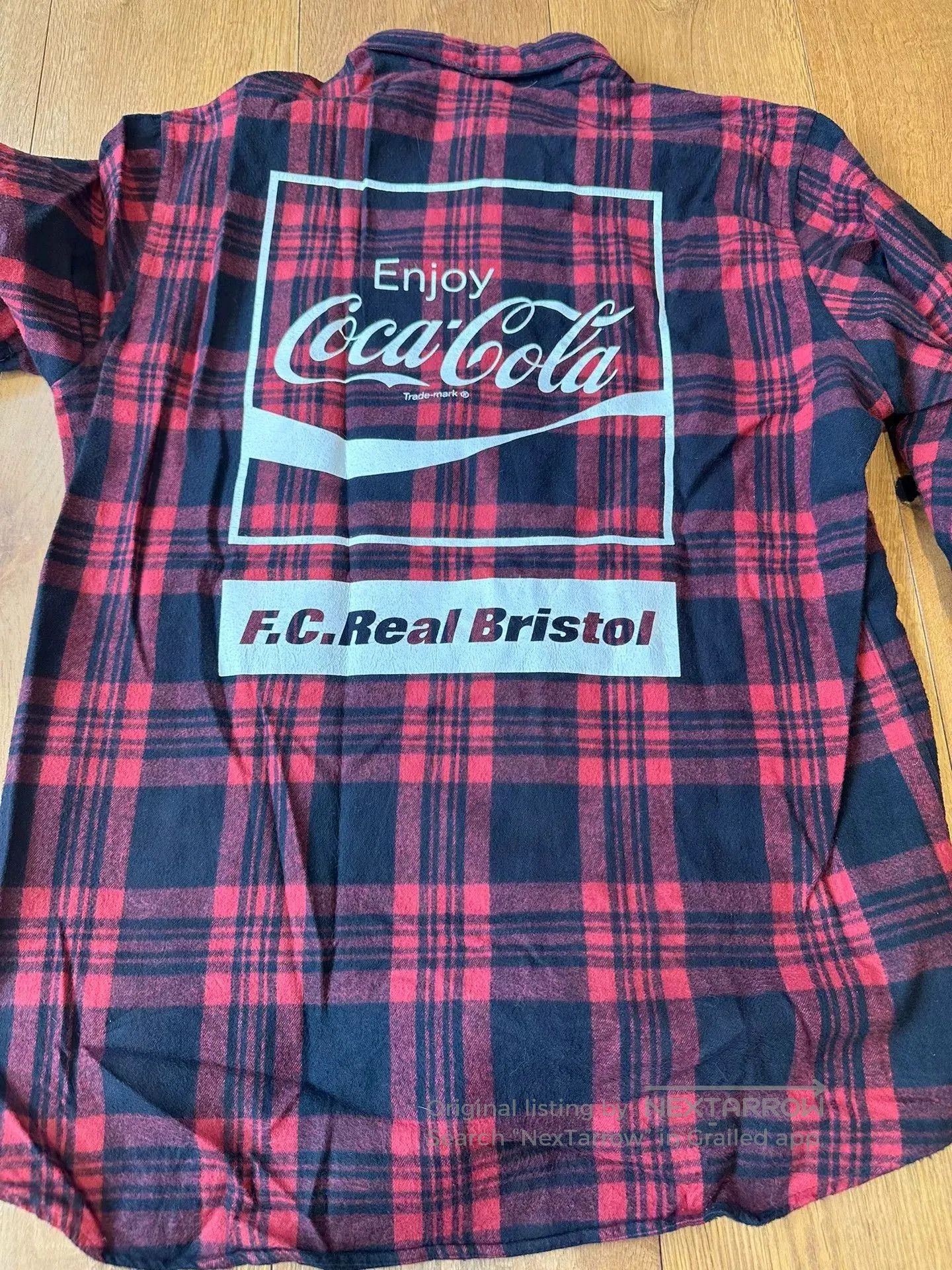F.C.R.B Coca-Cola x F.C.R.B Red Plaid Shirt. Size US XL / EU 56 / 4 - 2 Thumbnail