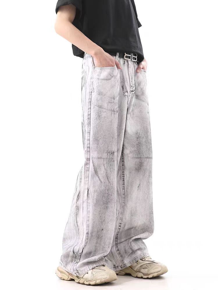 Japanese Brand × Jean Vintage washed and distressed scrap wide leg jeans Size US 30 / EU 46 - 4 Thumbnail