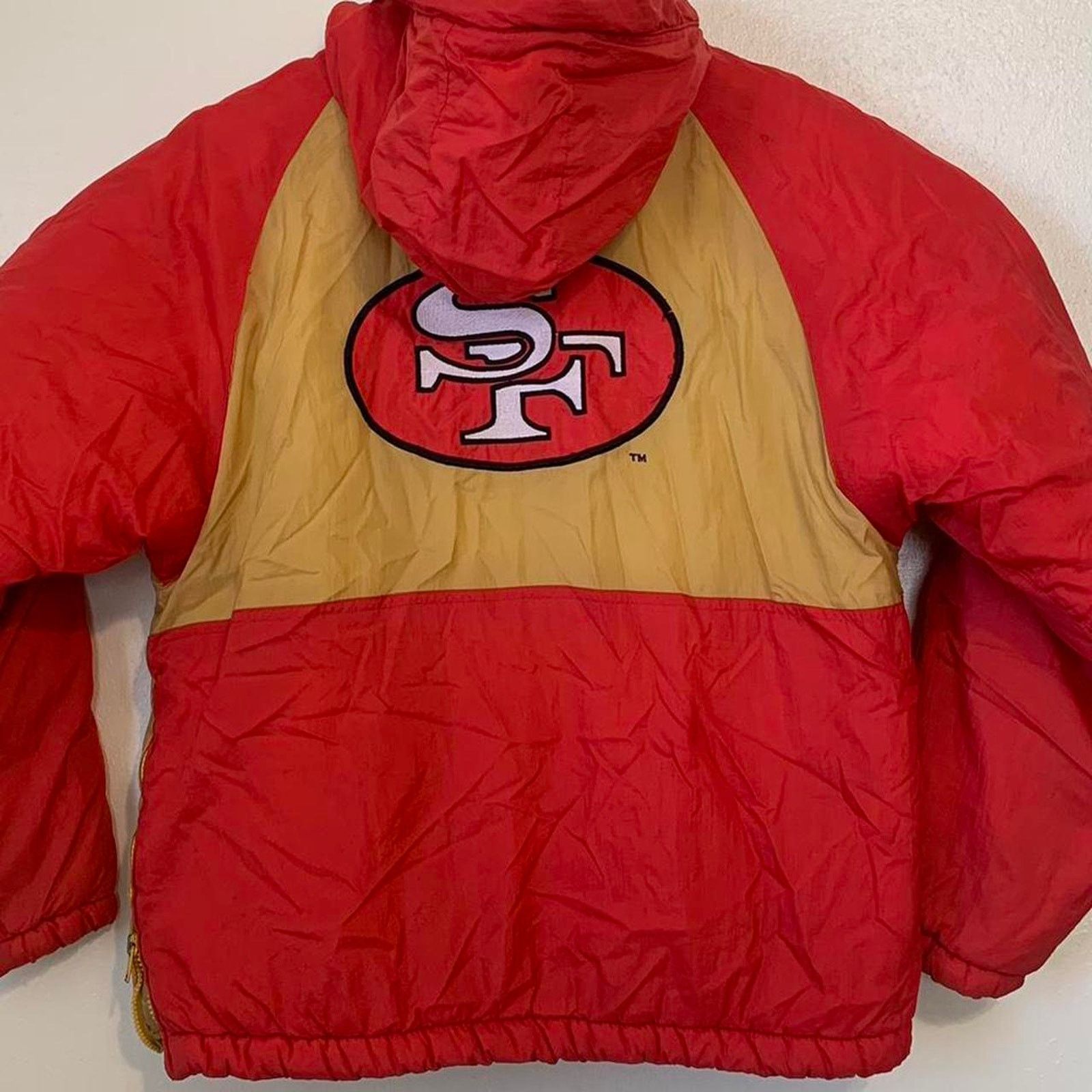 NFL Vintage San Francisco 49ers Hooded Puffer Jacket Size US S / EU 44-46 / 1 - 5 Thumbnail