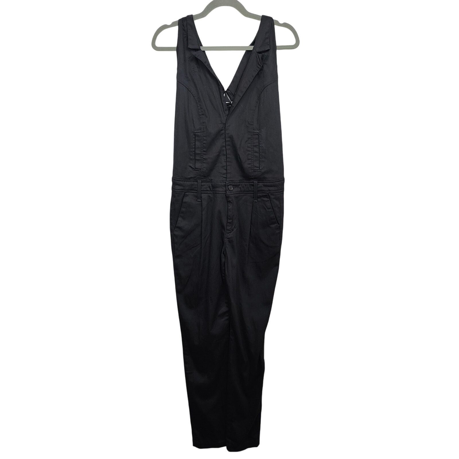 Other Joes Jeans Tuxedo Jumpsuit Womens XS Black Hook & Loop Size 26" / US 2 / IT 38 - 1 Thumbnail