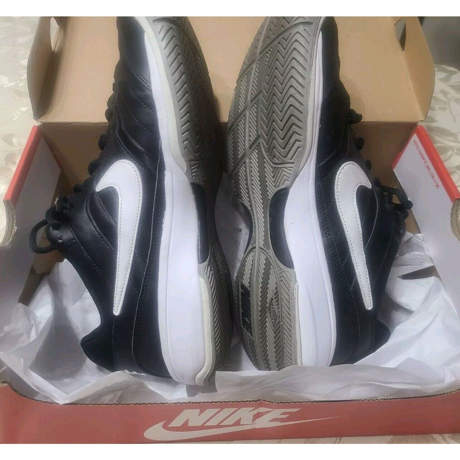 Nike Nike Mens Size 10.5M Court Lite Black White Tennis Shoes Size US 10.5 / EU 43-44 - 6 Thumbnail