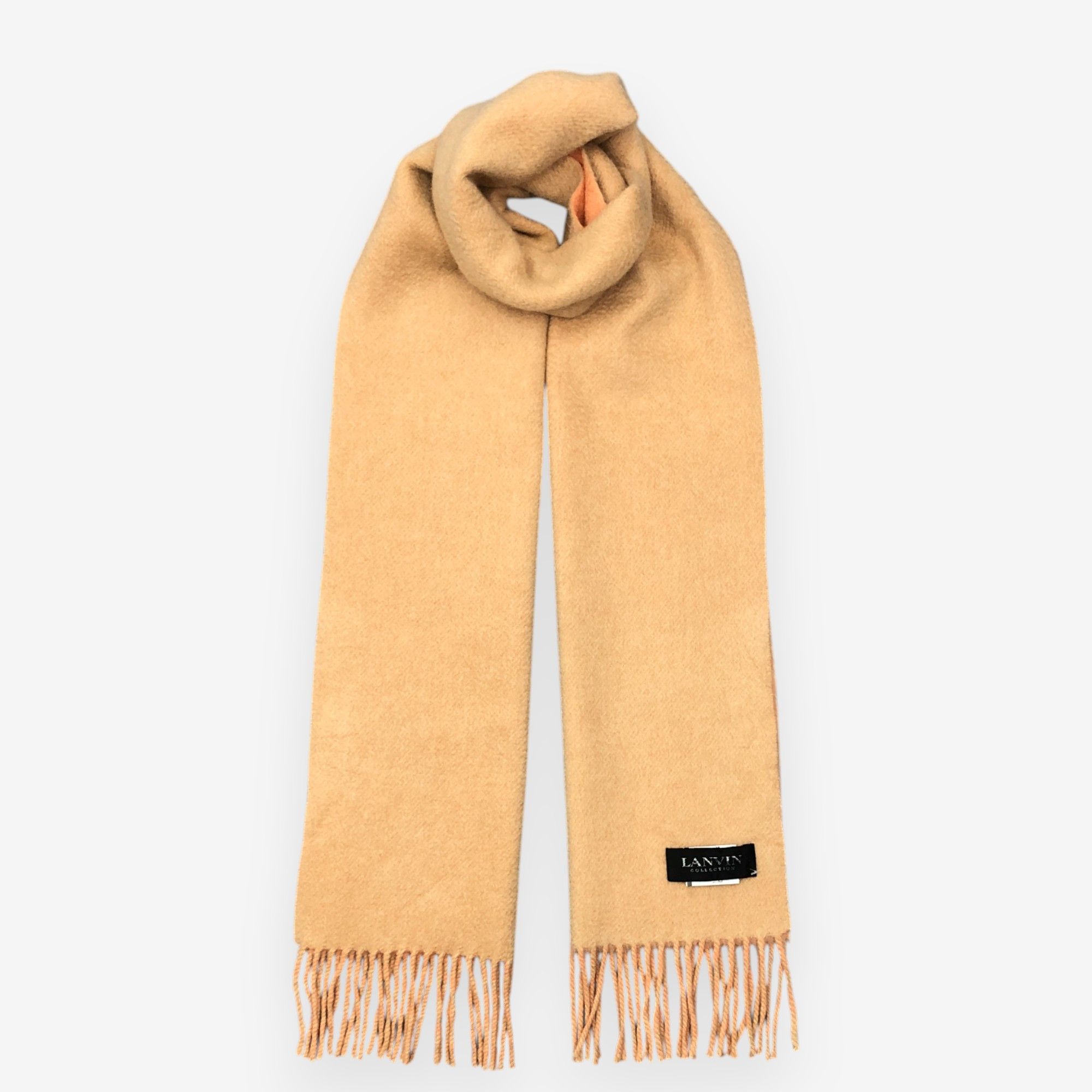 Lanvin Vintage Lanvin Scarf Muffler Cashmere Winter Fringe Scarves Size ONE SIZE - 2 Thumbnail