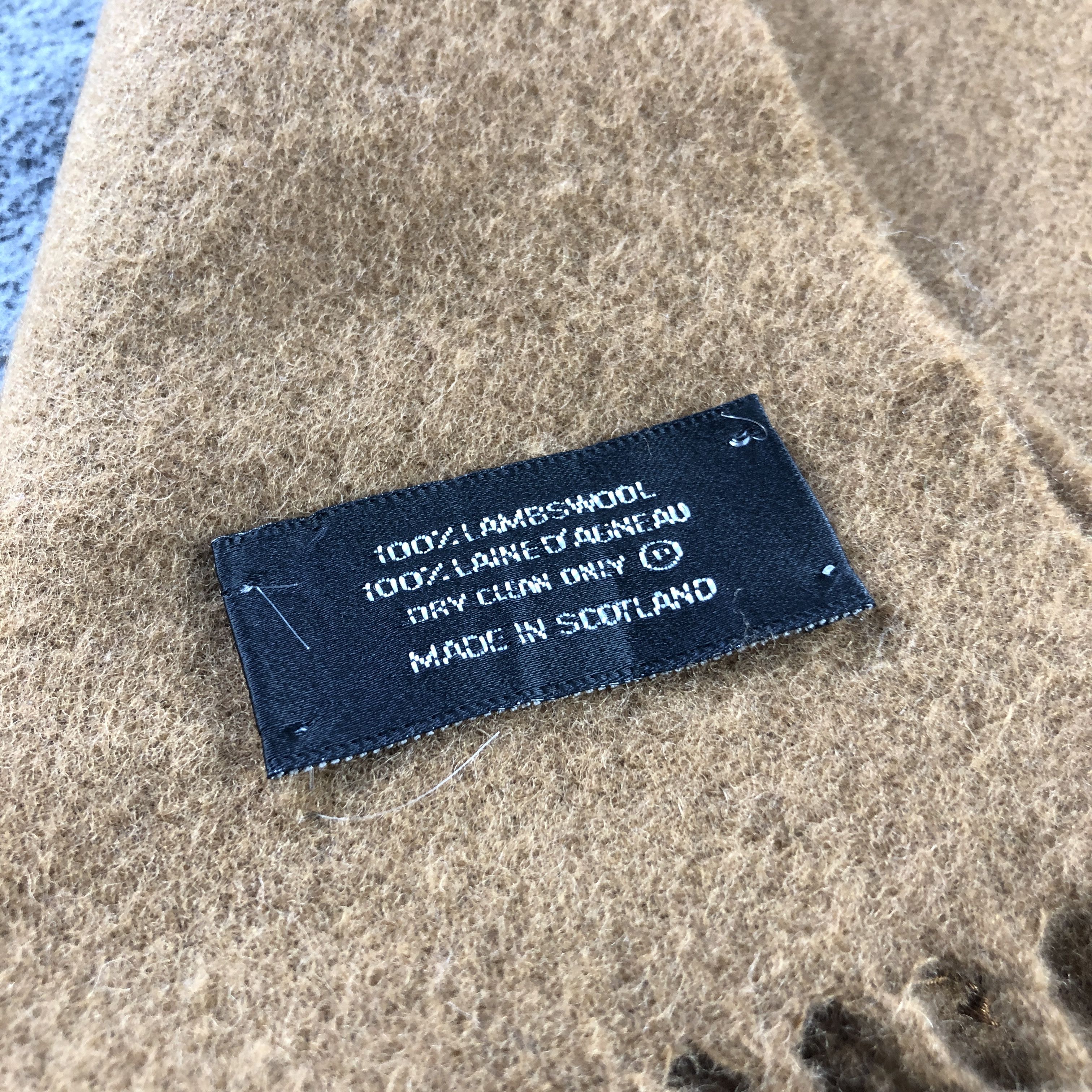 Christian Dior Monsieur Christian Dior Plain Wool Scarf Muffler V2921 Size ONE SIZE - 5 Thumbnail
