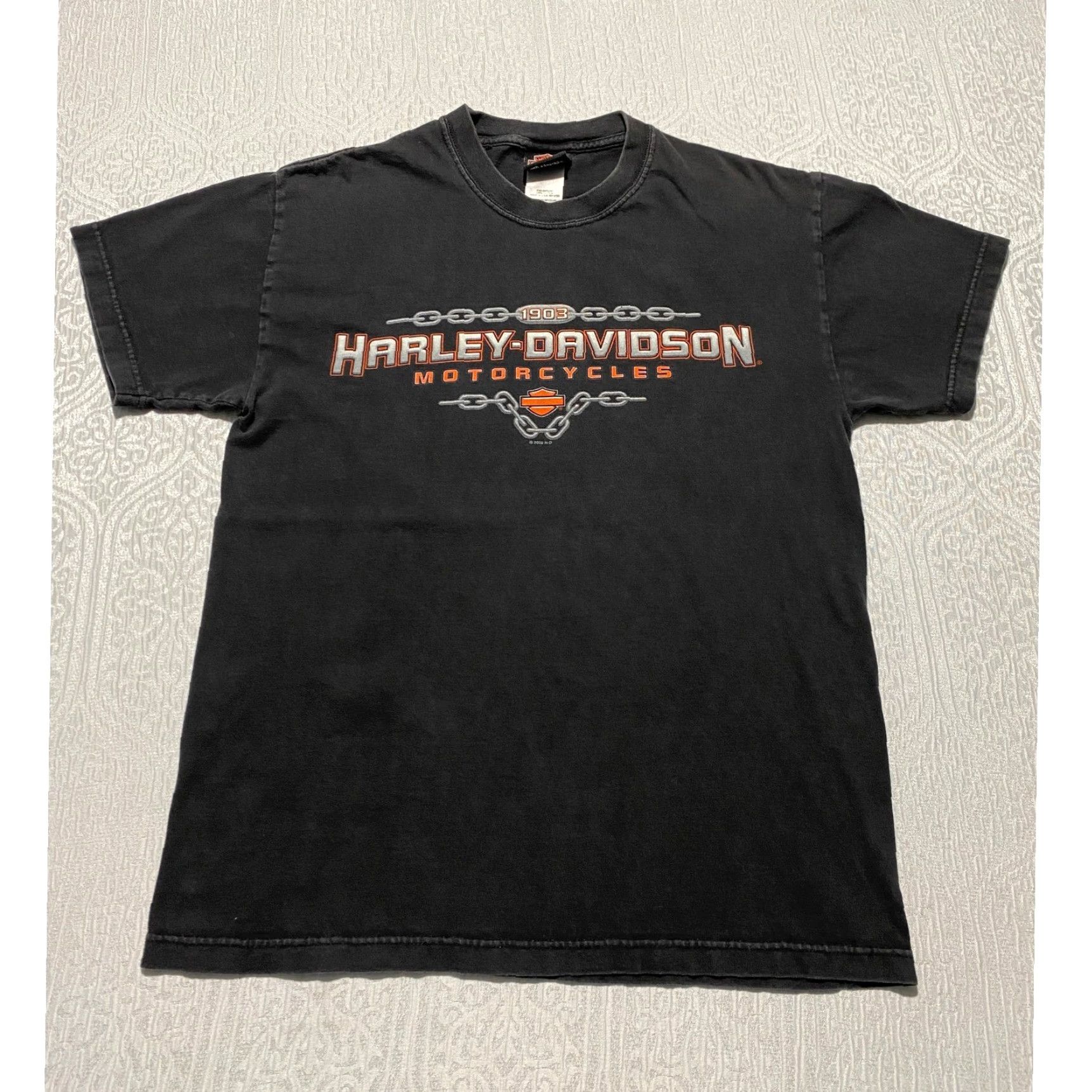 Harley Davidson VINTAGE Harley-Davidson T-Shirt Mens M Black Dudley Perkins San Francisco 2000s Graphic Tee Short Sleeve Crew Neck Grunge Size US M / EU 48-50 / 2 - 3 Thumbnail