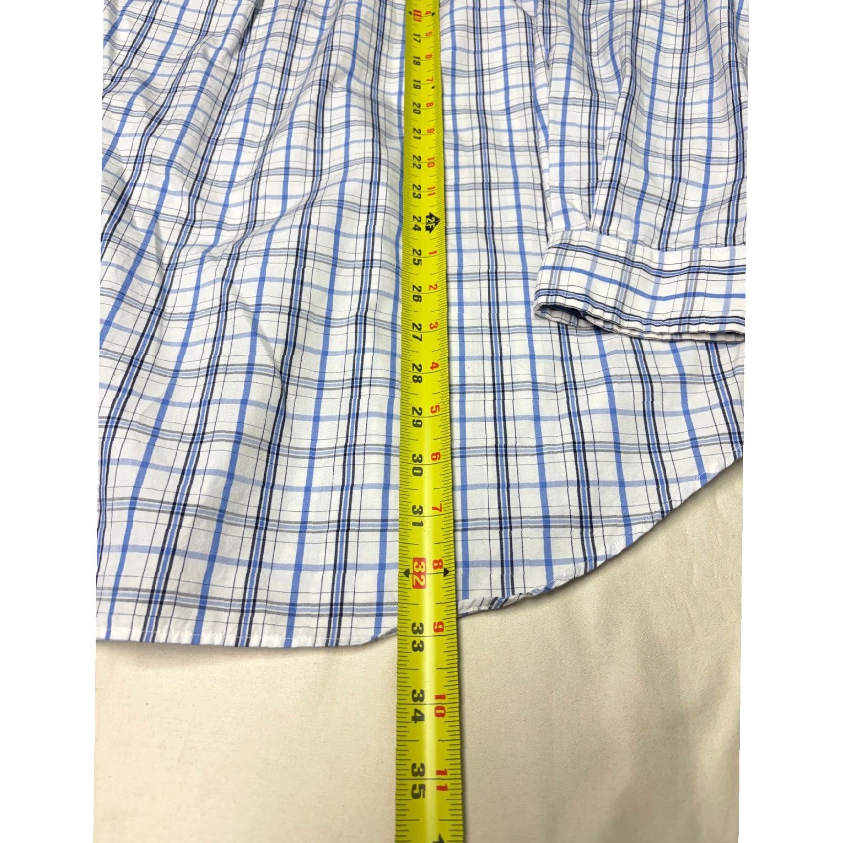 Polo Ralph Lauren Polo Ralph Lauren Blake Mens Large Blue White Plaid Cotton Button Down Shirt L Size US L / EU 52-54 / 3 - 6 Thumbnail