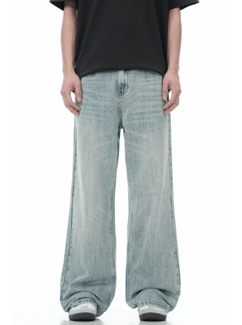 Japanese Brand Men's high street cleanfit retro loose wide-leg jeans Size US 32 / EU 48 - 1 Thumbnail