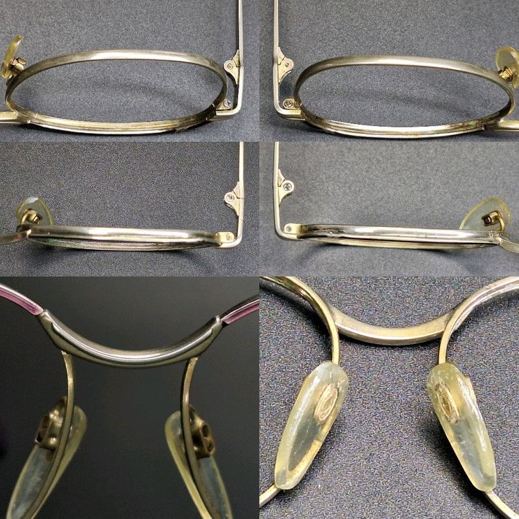 Other 90s Japan Vintage Embossing Purple Browline Glasses Frame Size ONE SIZE - 8 Thumbnail