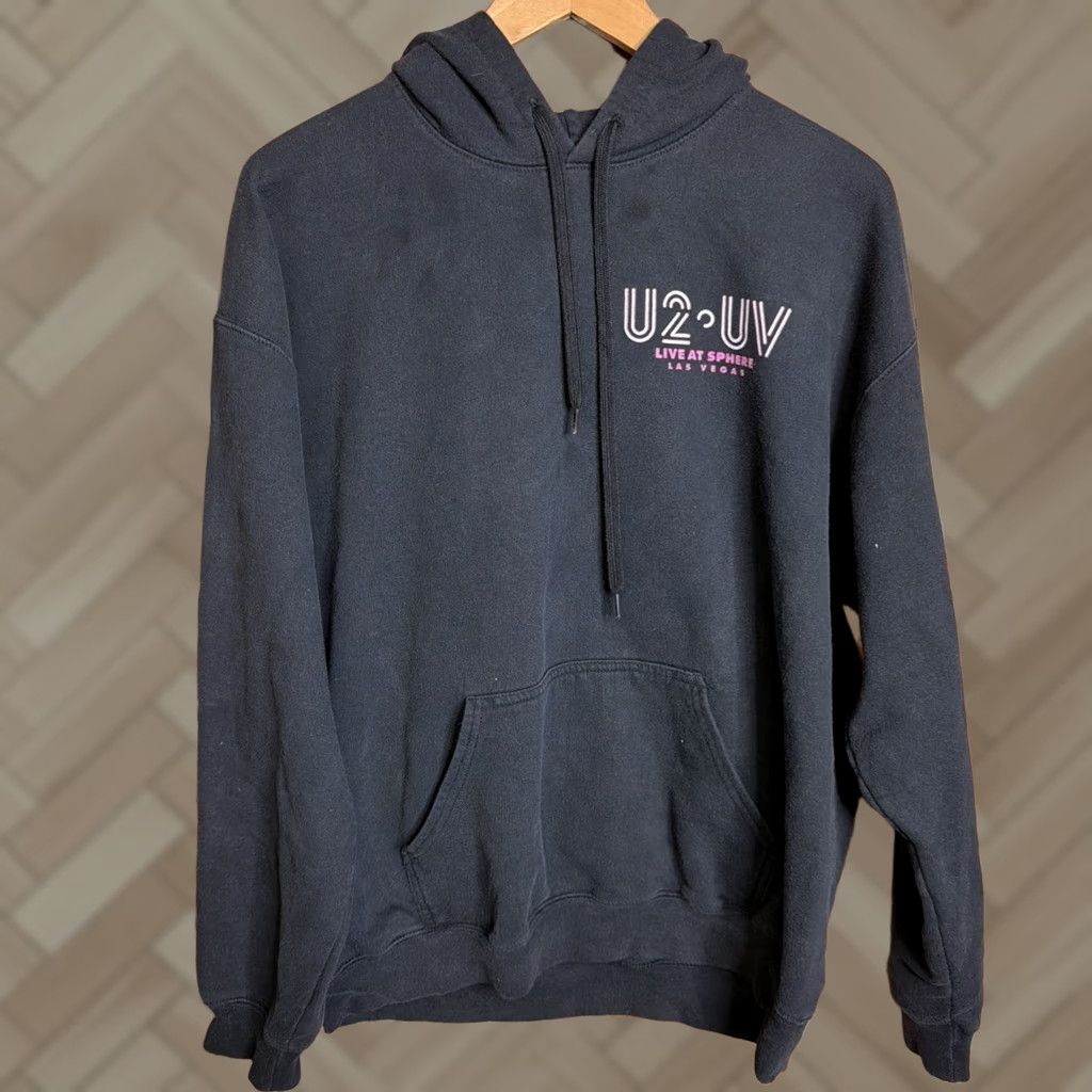 Gildan U2 UV Live At Sphere Concert Las Vegas Men's Black Hoodie Sweatshirt Size Large Size US L / EU 52-54 / 3 - 1 Thumbnail