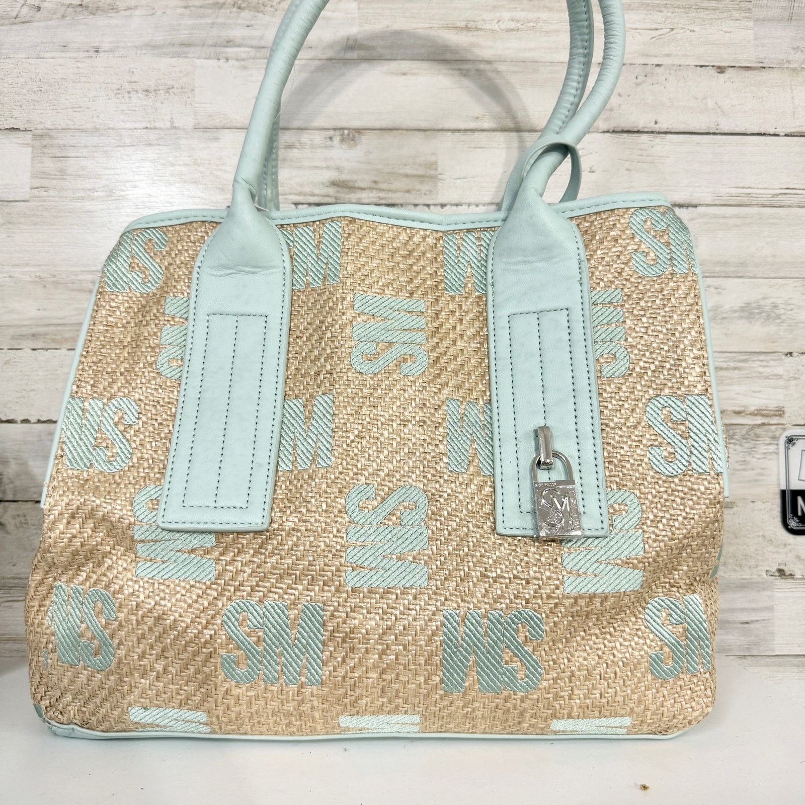 Steve Madden Steve Madden Women Teal Summer Oversized Large Tote Bag Size ONE SIZE - 1 Thumbnail