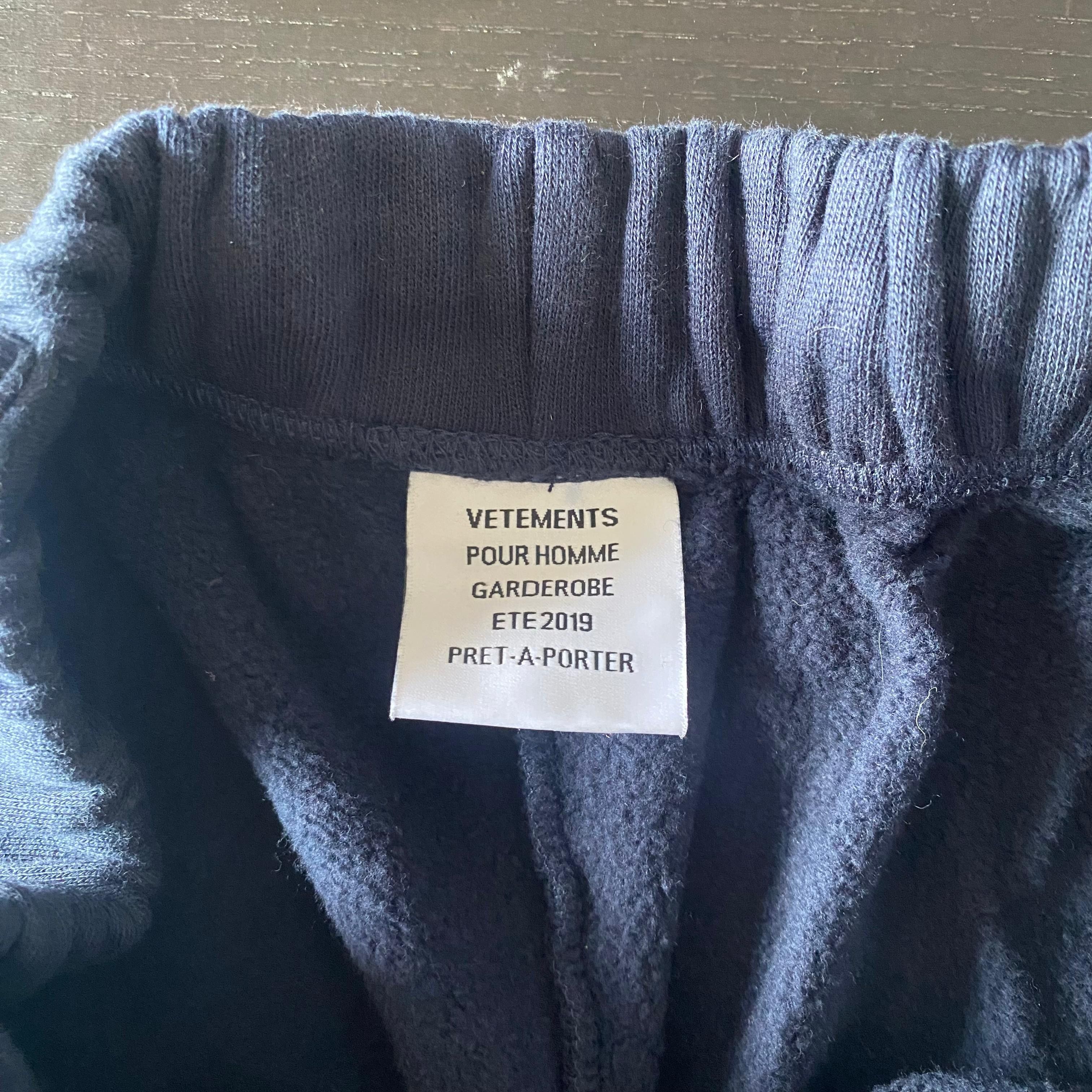 Vetements Runway Navy Blue Simple Logo Sweatpants Size US 28 / EU 44 - 8 Thumbnail