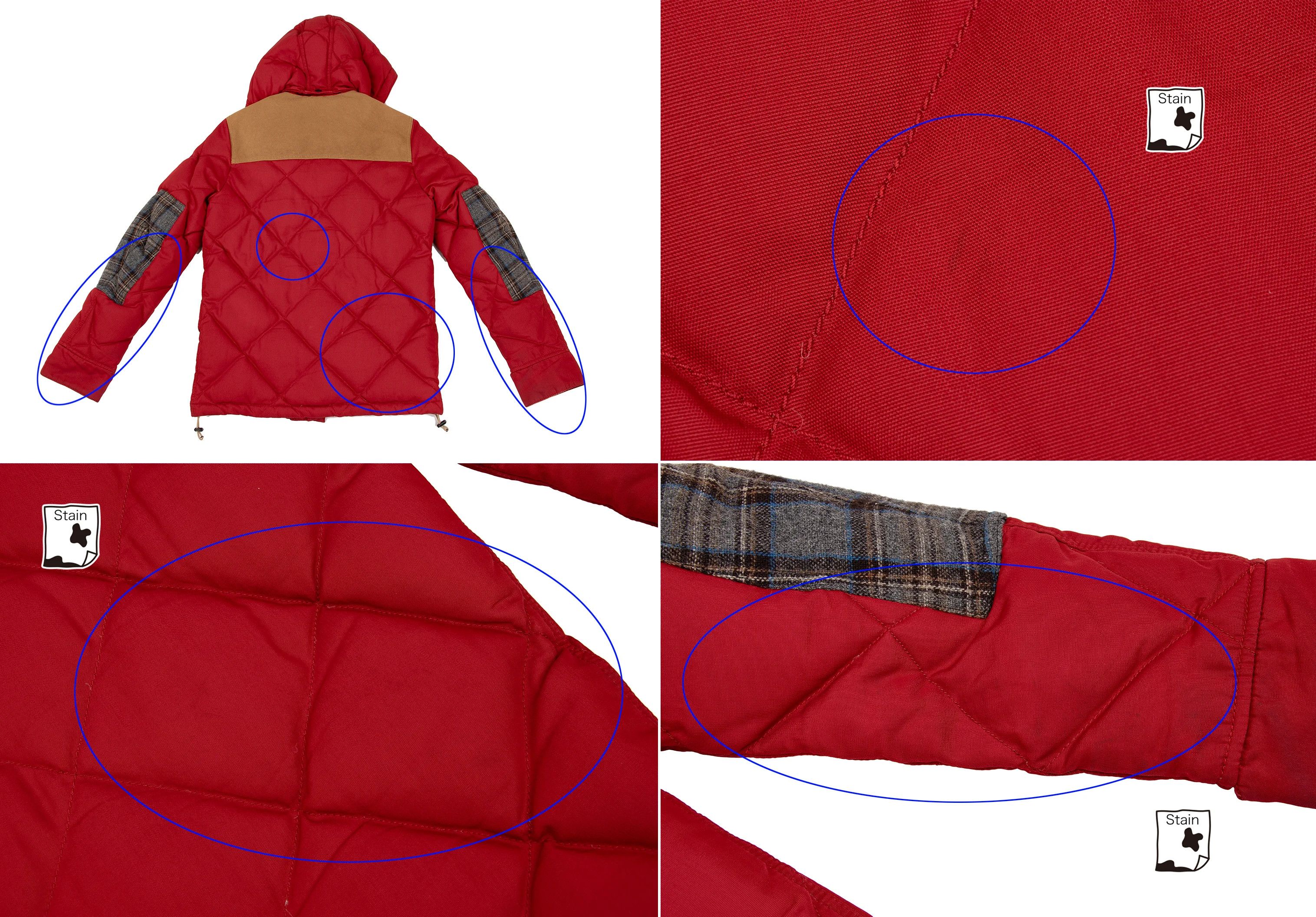 Junya Watanabe Quilted Down Hooded Jacket in Red, Size XS Size US XS / EU 42 / 0 - 17 Thumbnail