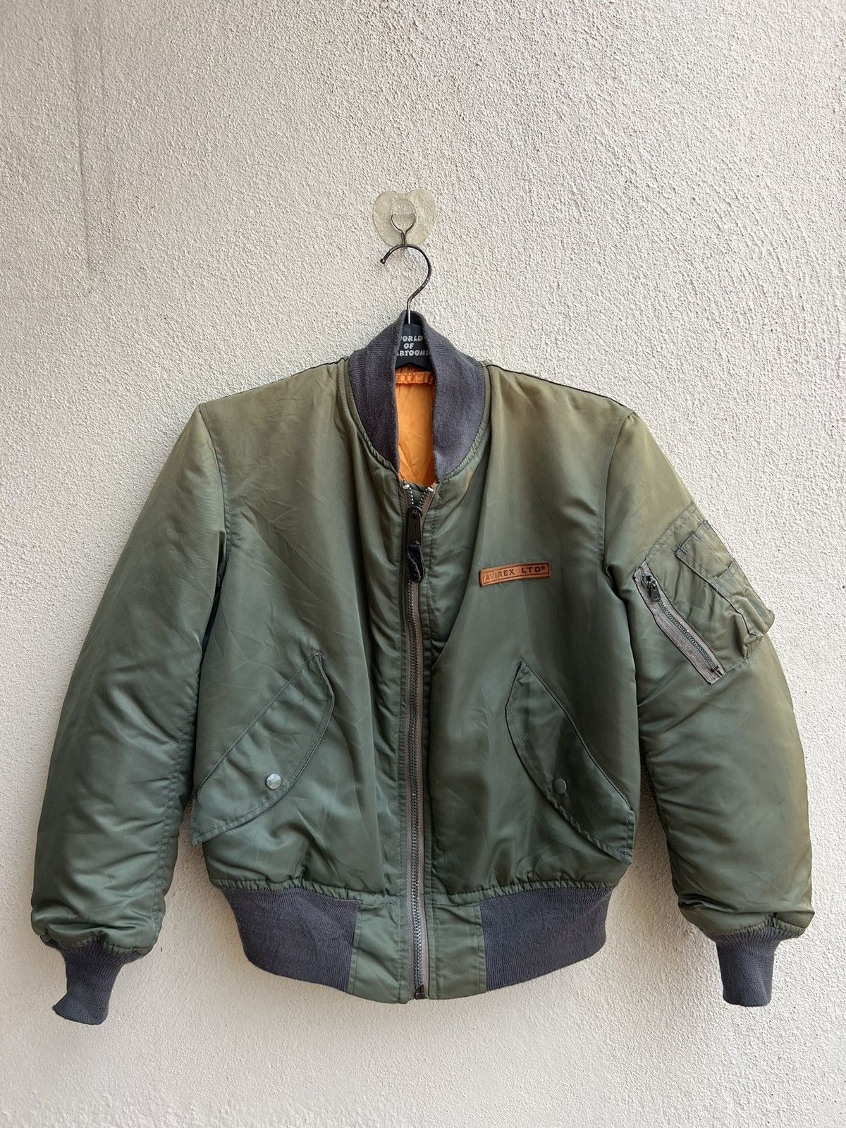 Avirex Vintage Avirex Sun Faded Olive Green MA-1 USAF Flight