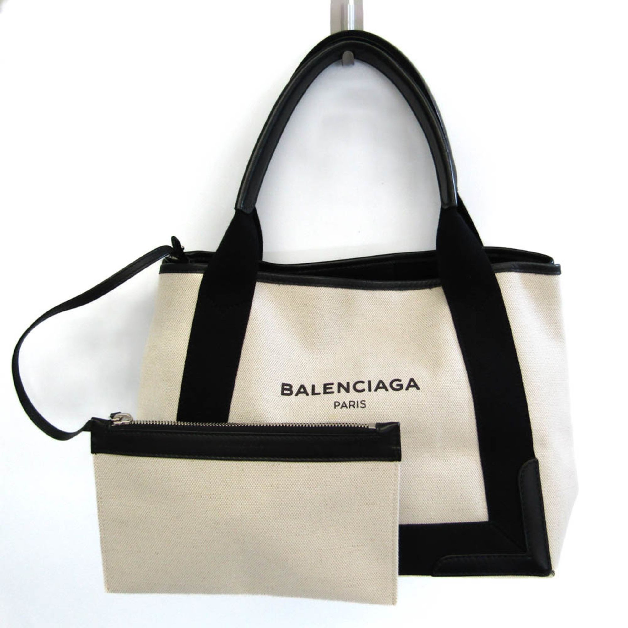 Balenciaga Navy Cabas Multicolour Canvas Handbag (Pre-Owned) Size ONE SIZE - 1 Thumbnail