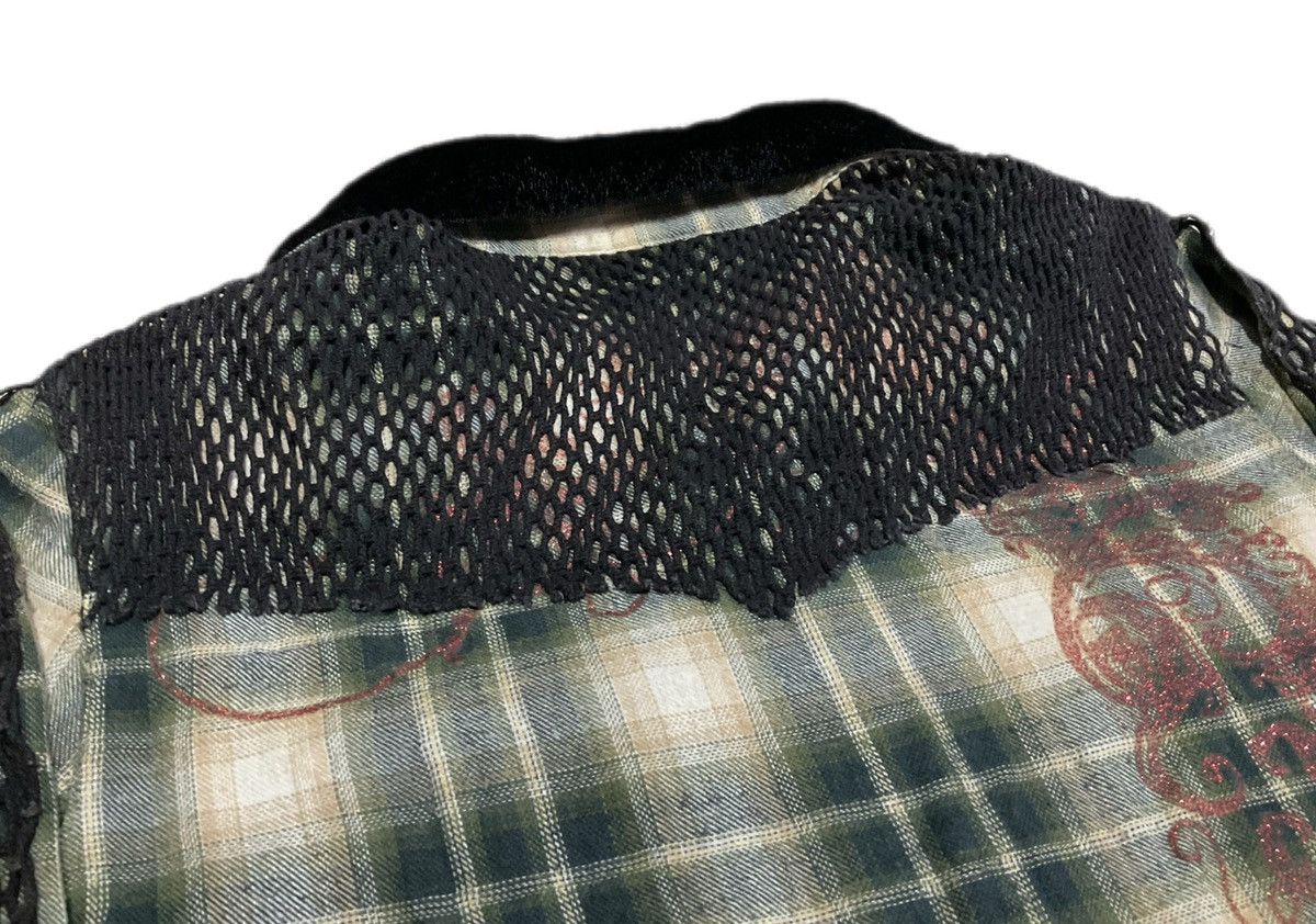 Hysteric Glamour × If Six Was Nine × Japanese Brand 🔥Sick Y2K Xfrm Flannel Mesh Shirt Tribal Glitter Size US S / EU 44-46 / 1 - 8 Thumbnail