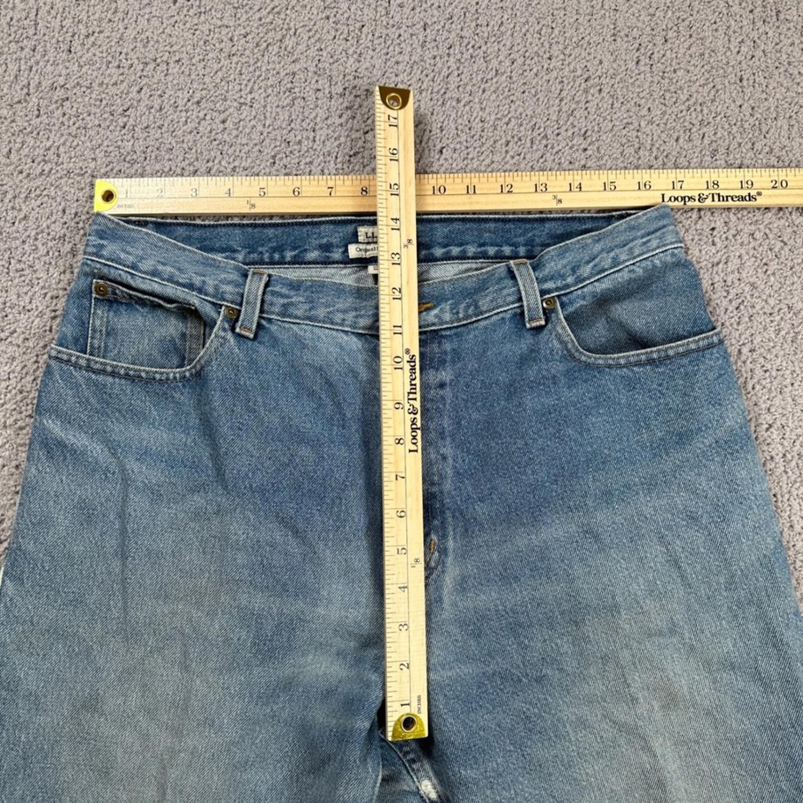 L.L. Bean LL Bean Original Fit Relaxed Jeans Womens 16 MT Light Wash Size 38" / US 16 / IT 52 - 3 Thumbnail