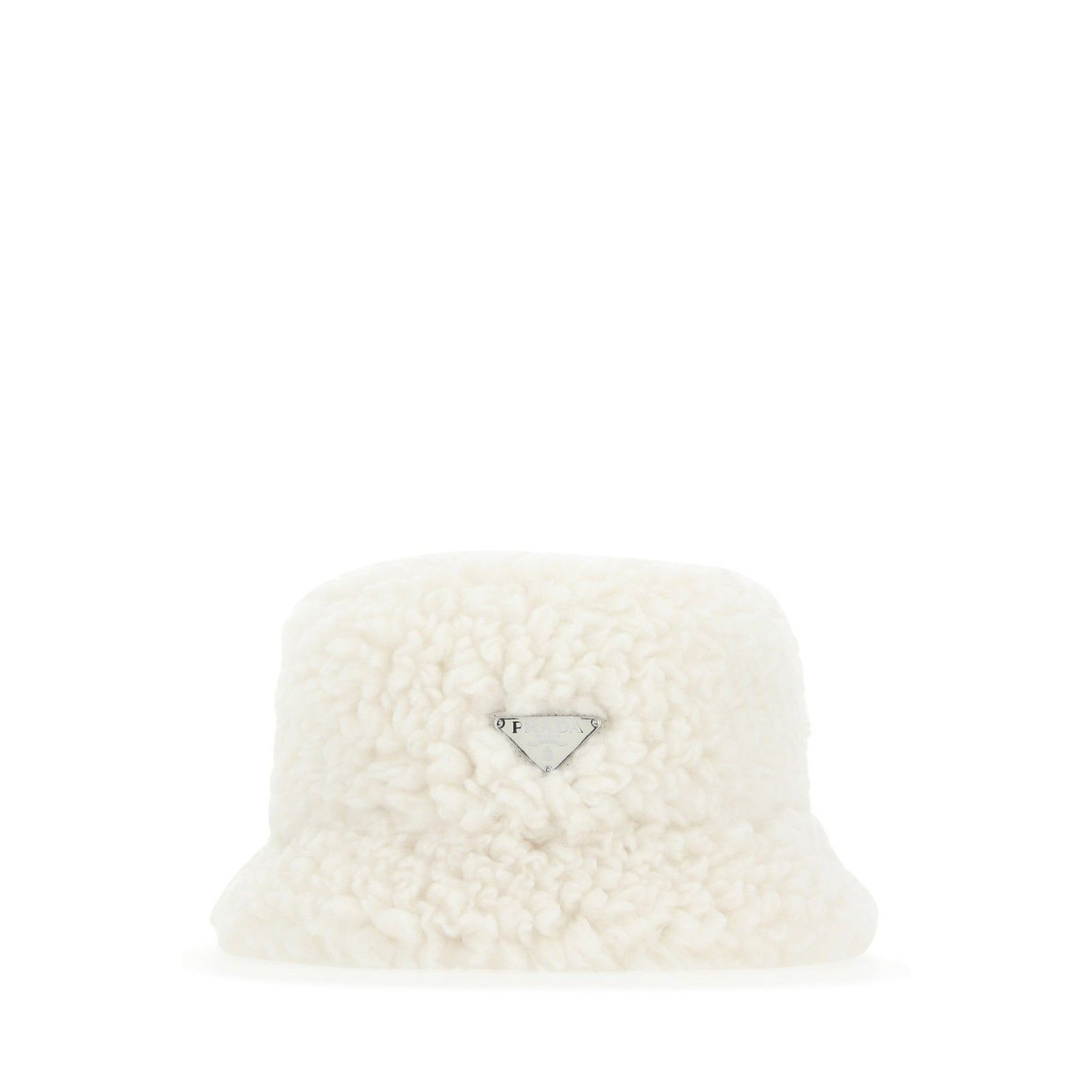 Prada PRADA Ivory Eco Shearling Hat New & Authentic (Women's size: Size ONE SIZE - 1 Thumbnail