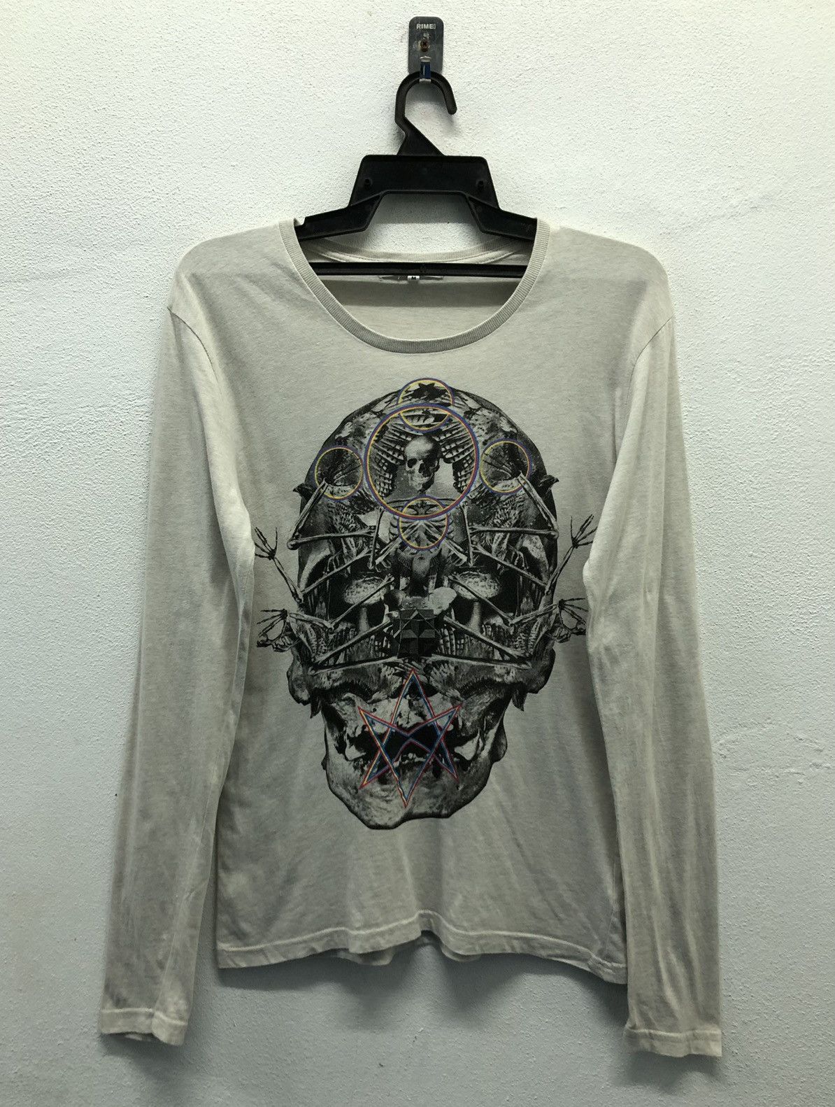 semanticdesign Semantic Design Graphic Skull Long Sleeve Tee – Off White Size US M / EU 48-50 / 2 - 1 Thumbnail