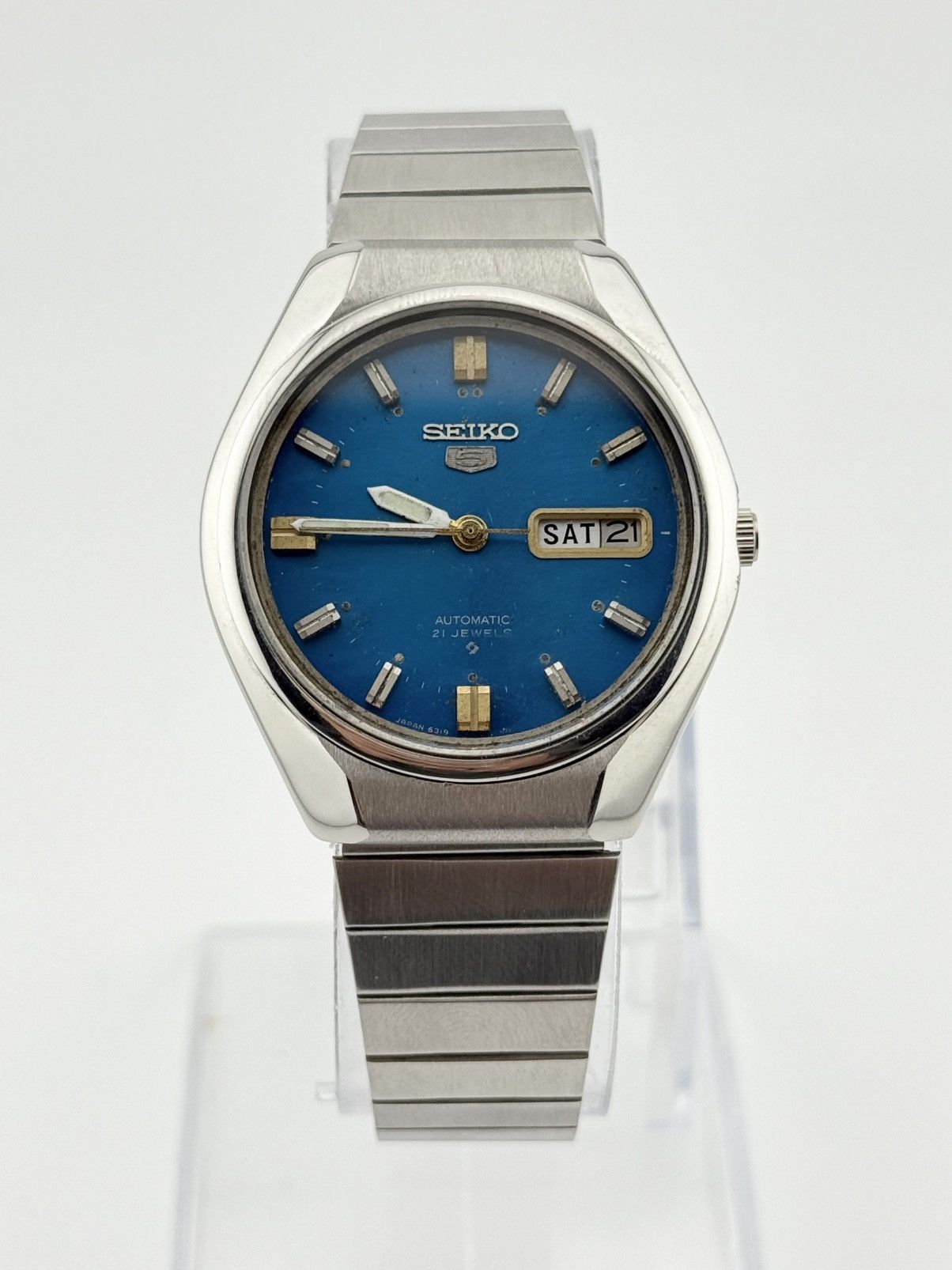 Seiko Seiko 6309 Auto Blue Dial 36mm Vintage Men’s Watch Size 36 - 1 Thumbnail