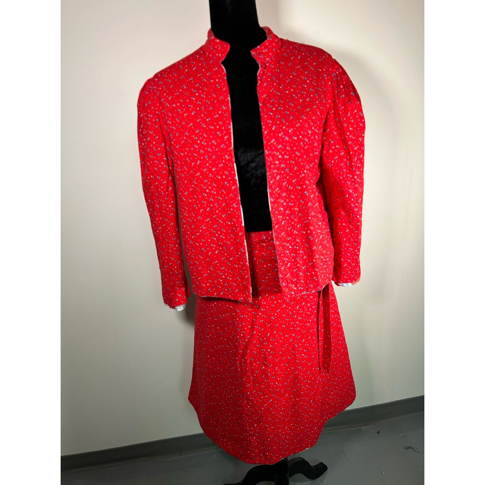 Handmade Quilted Two Piece Vintage Interchangeable Set Size S/M Size 22" - 2 Thumbnail