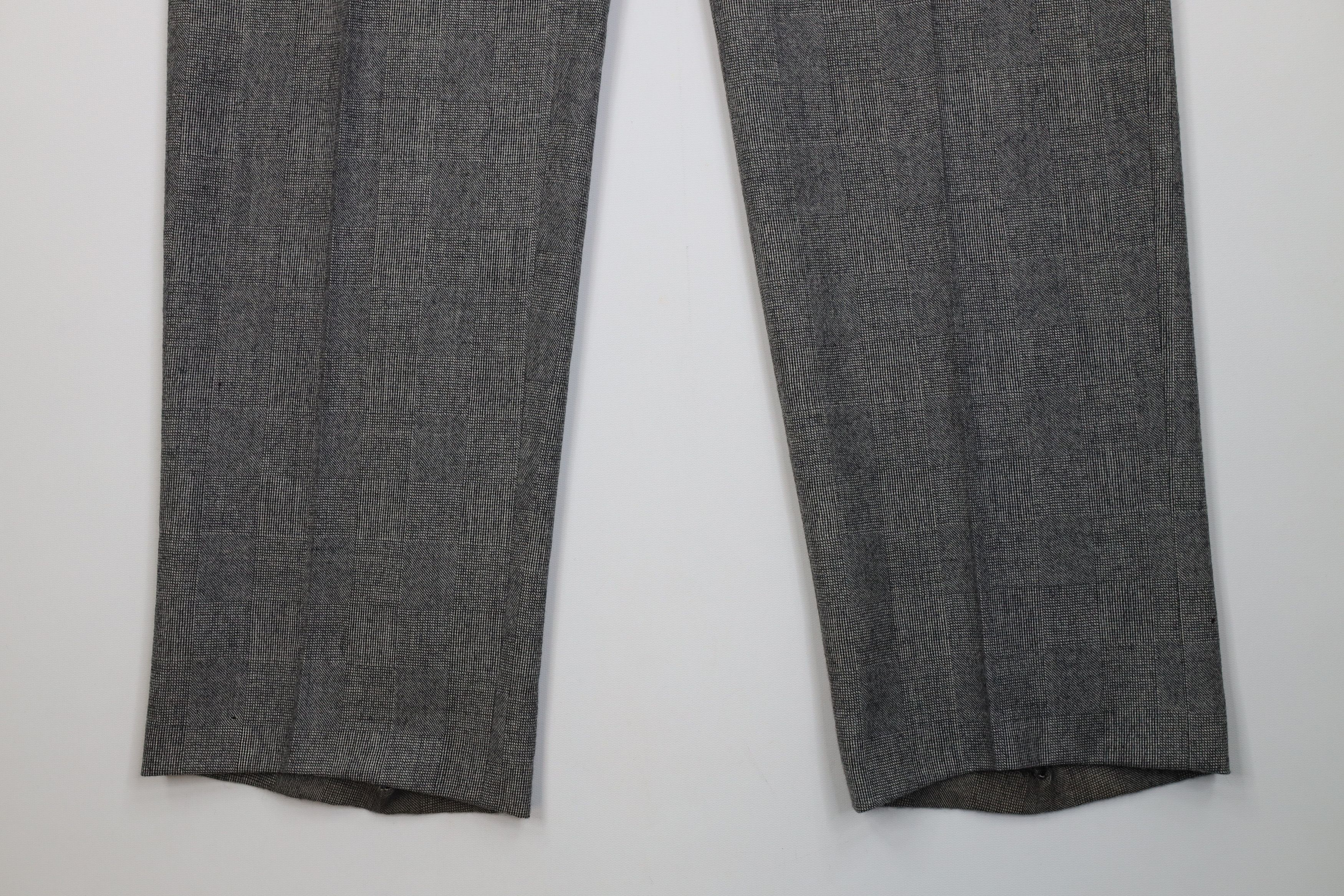 Christian Dior Monsieur Vintage 70s Christian Dior Knit Wide Leg Chino Pants Plaid Size US 34 / EU 50 - 4 Thumbnail