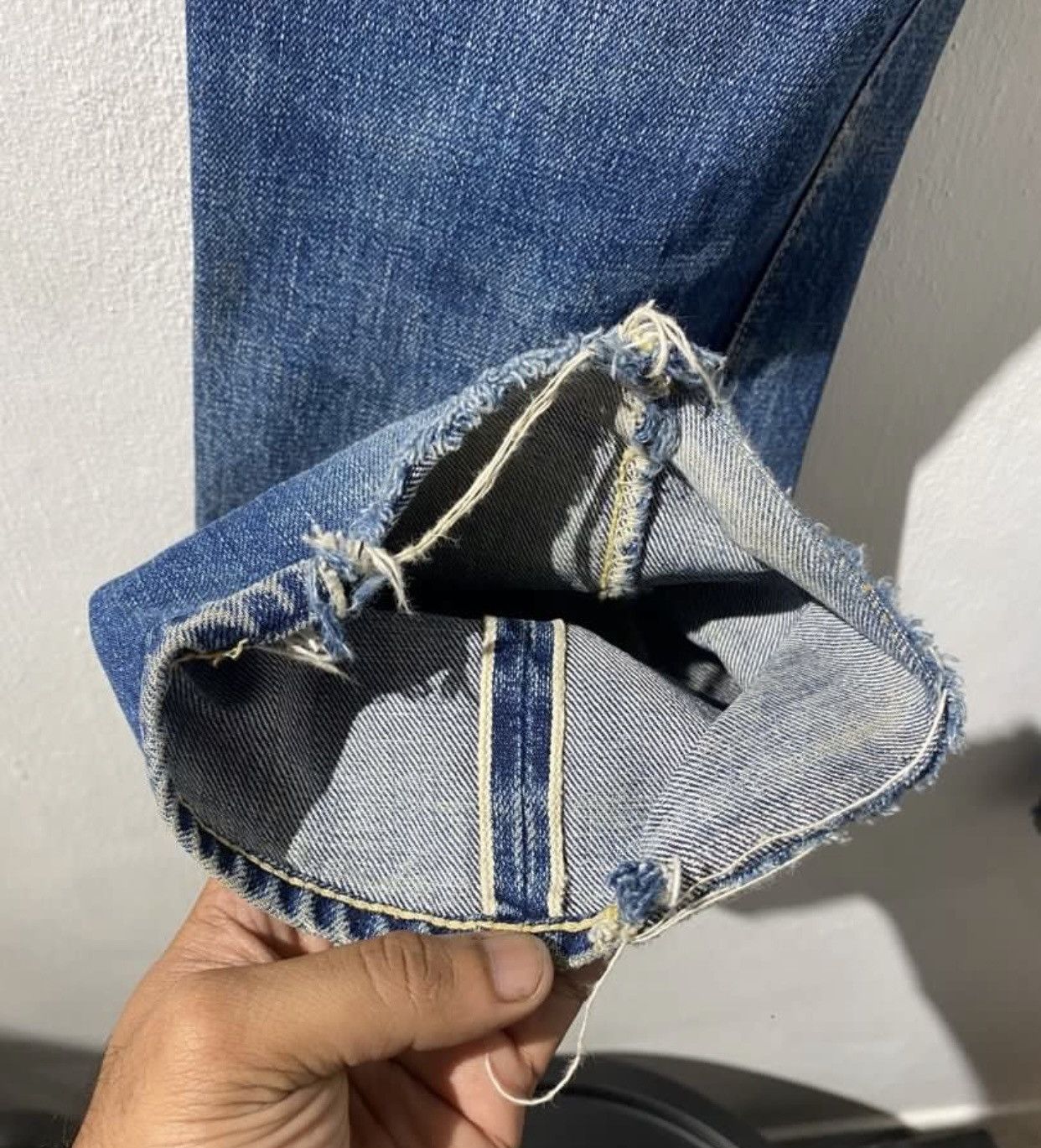 Denime × Vintage × Warehouse Vintage 90s Denime japan Jeans leather patches distressed Size US 31 - 9 Thumbnail