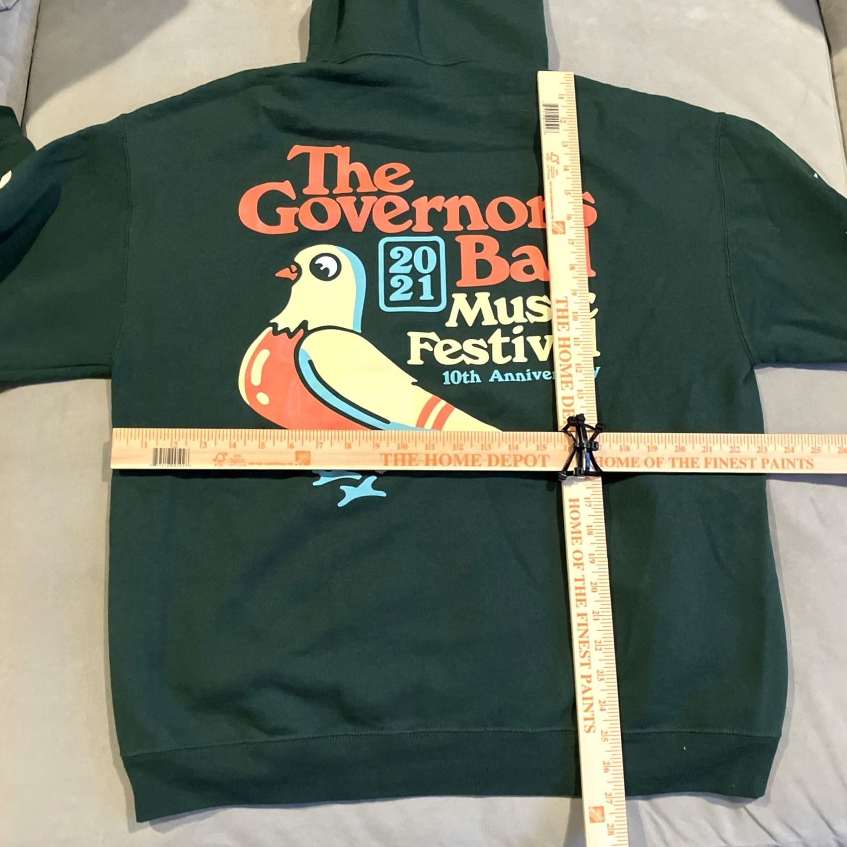 Bally Gov Ball NYC 2021 - Billie Eilish/Post Malone XL Hoodie - Green Fleece Size US XL / EU 56 / 4 - 6 Thumbnail